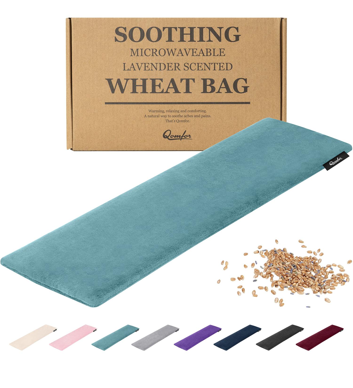 Qomfor Large Lavender Microwave Heating Pad for Neck and Shoulders Pain Relief - Reusable Heat Pack Microwavable - Green/Blue - Buy Online on GoSupps.com