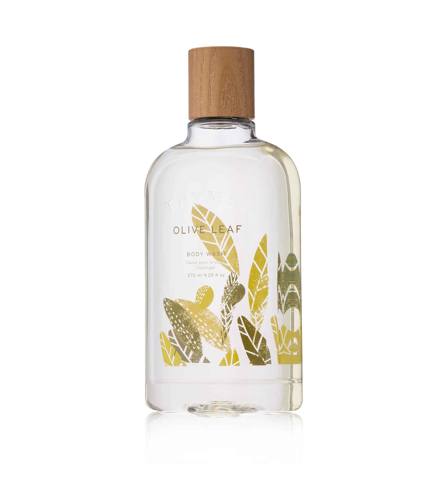 Thymes - Olive Leaf Body Wash - Hydrating Shower Gel with Natural Olive Oil - 9.25 oz Olive Leaf 9.25 Fl Oz (Pack of 1)