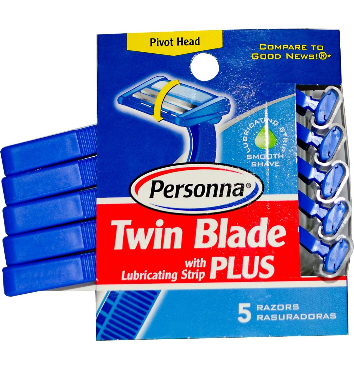 AMERICAN SAFETY RAZOR Twin Blade Plus Razors 5 CT