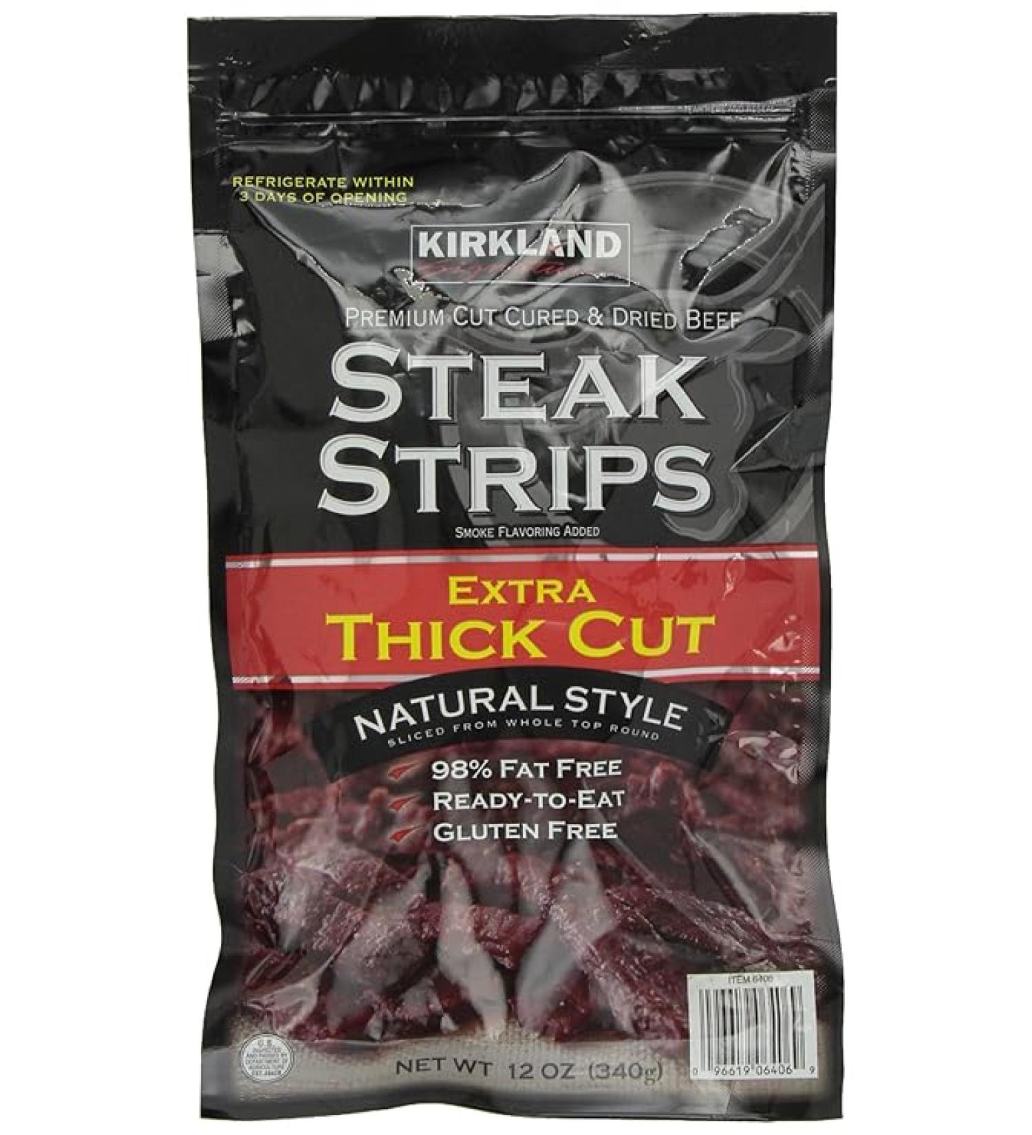 Kirkland Signature Steak Strips Extra Thick Cut, 12 Ounce - Buy Online on GoSupps.com
