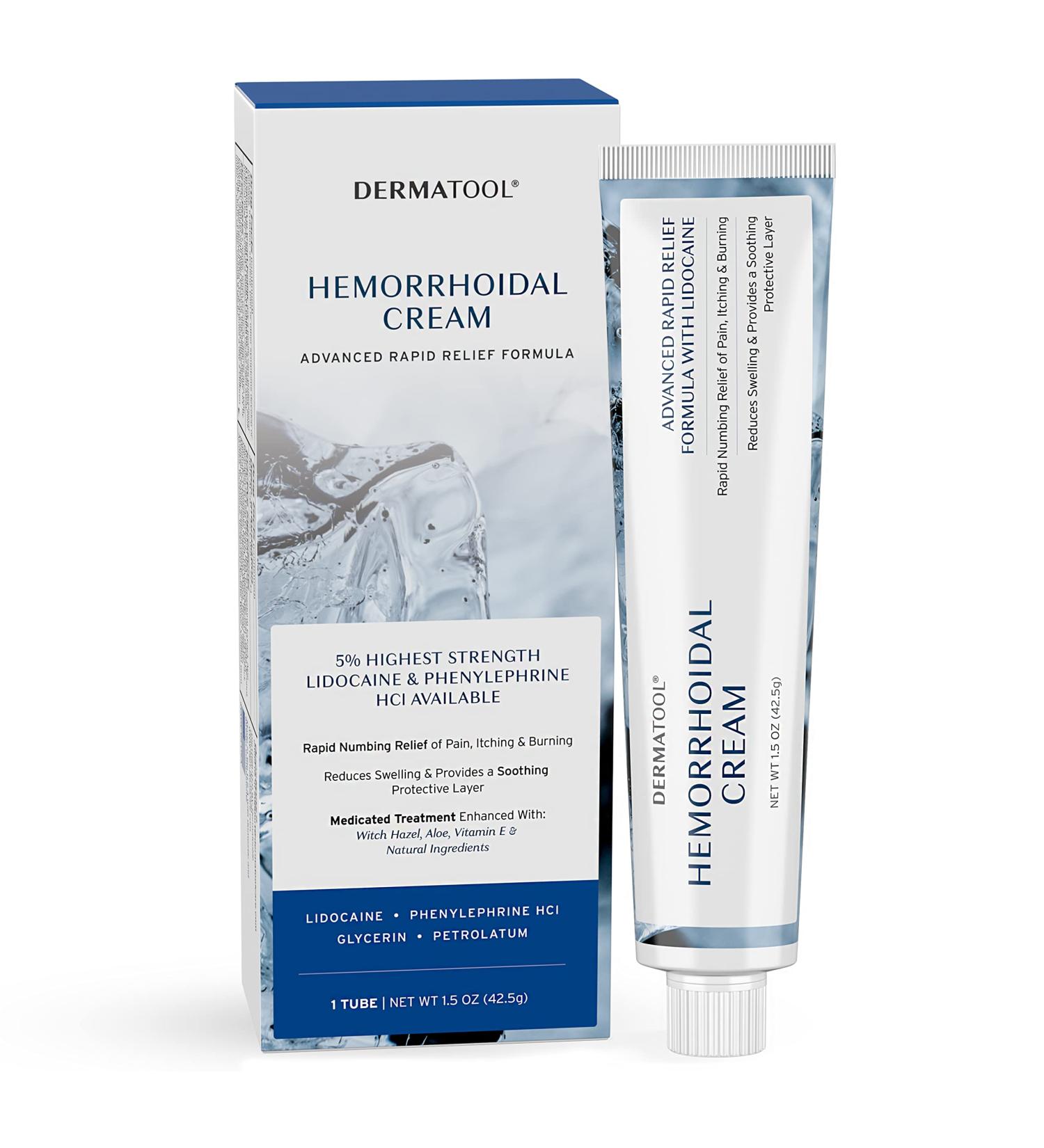 Hemorrhoid Cream with 5% Lidocaine - Rapid Relief Treatment for Pain, Swelling, Bleeding & Itching - Anal Fissures & Hemorrhoids - Buy Online on GoSupps.com