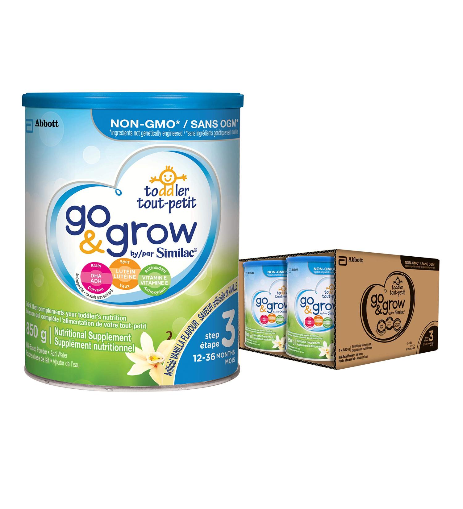 Similac Go & Grow By Similac Step 3 Toddler Drink Complement to Toddler Nutrition Vanilla Flavour 4x85 grams - Buy Online on GoSupps.com