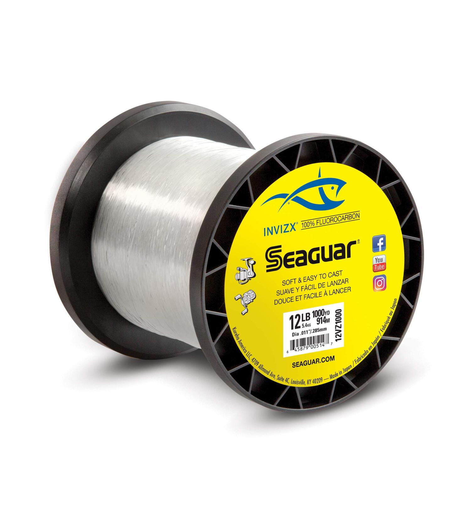 Seaguar Invizx 12lb Fluorocarbon Fishing Line - 1000 Yards - Buy Online on GoSupps.com