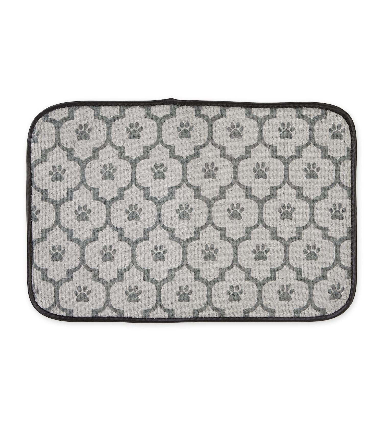 Bone Dry Machine Washable Ultra Absorbent Pet Mat - Lattice Gray - 12x18 - Buy Online on GoSupps.com