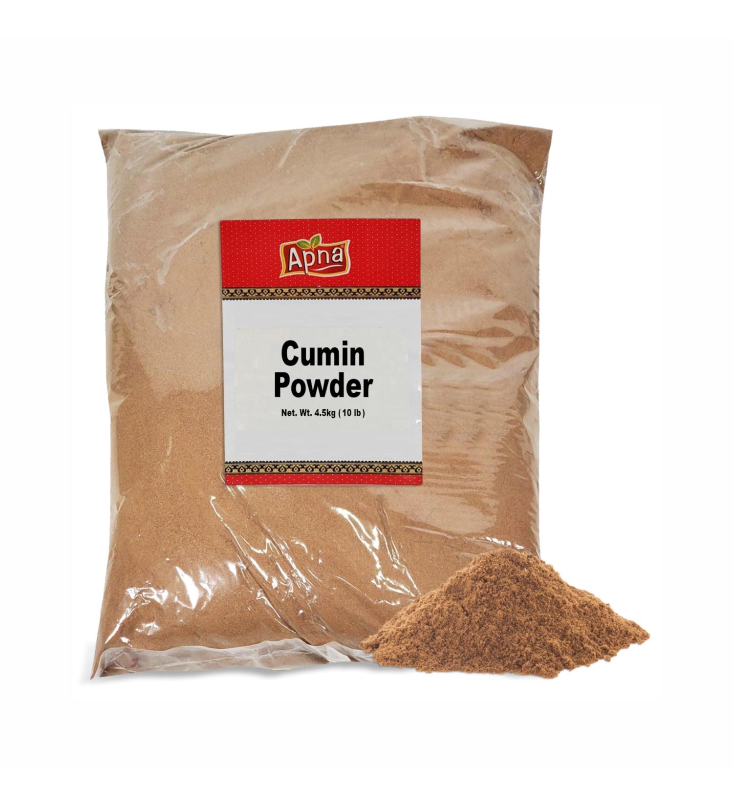 Apna Cumin Powder 4.5 kg (10 lb) Organic Ground Cumin Powder (Zeera) Quality Natural Herbs & Spices for Cooking 100% Natural Non-GMO Vegan & Gluten Free