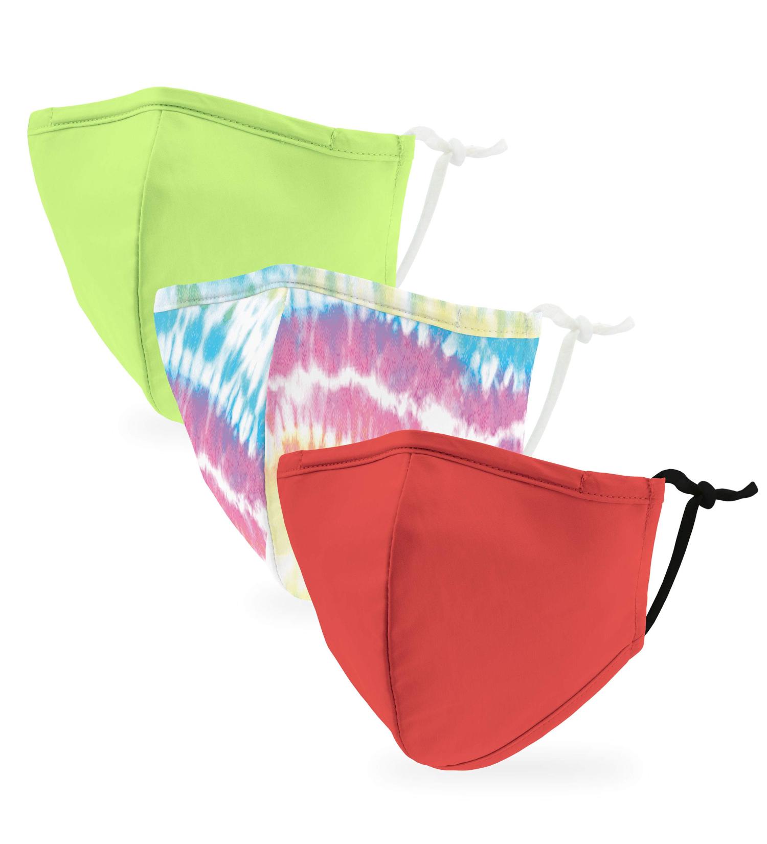 Weddingstar Pack of 3 Washable Children's Face Masks with Filter Pocket - Reusable & Adjustable Dye Ties - Buy Online on GoSupps.com