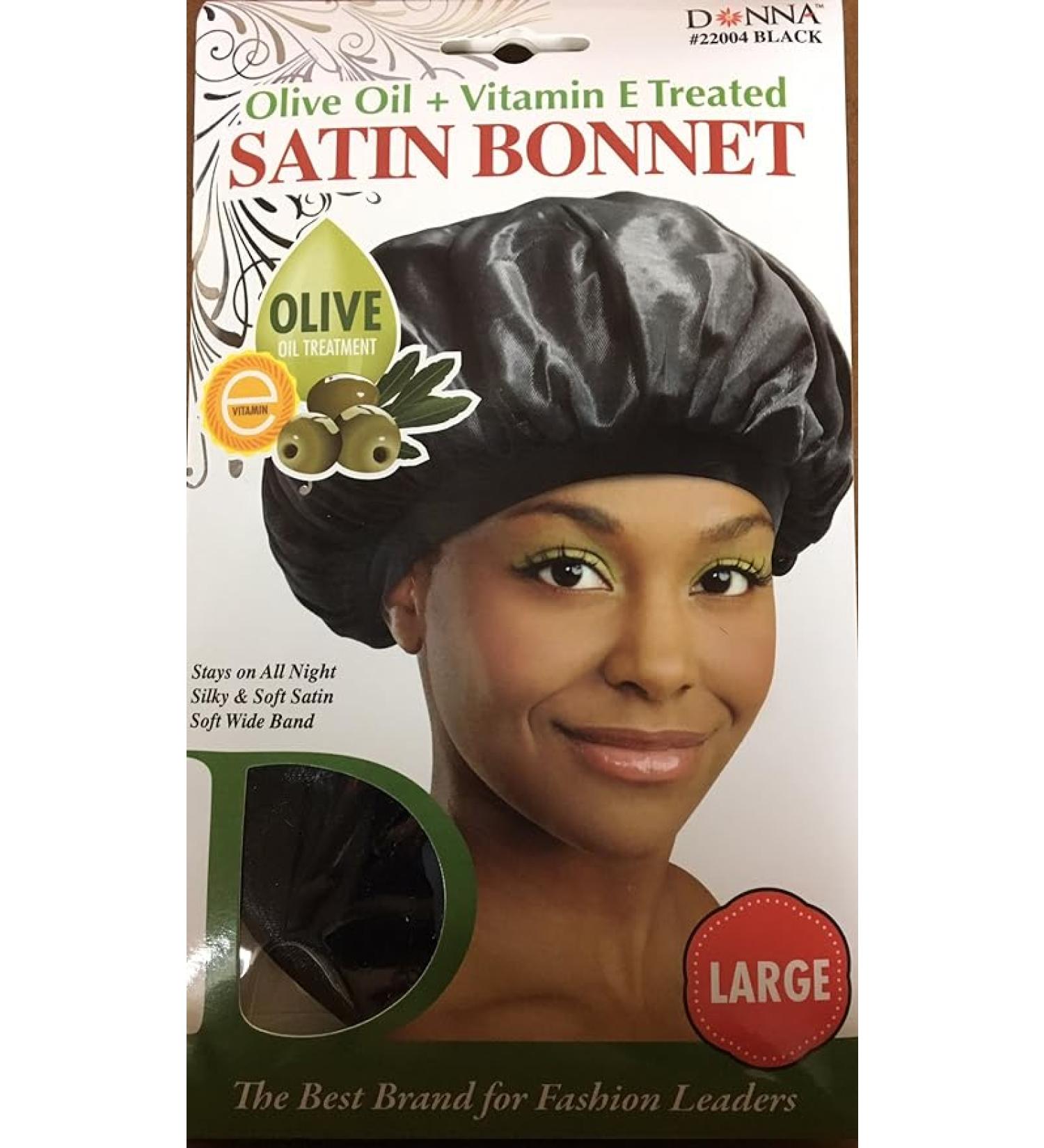 Donna Collection Sleep Cap & Bonnet with Olive Oil & Vitamin E Treatment - Buy Online on GoSupps.com