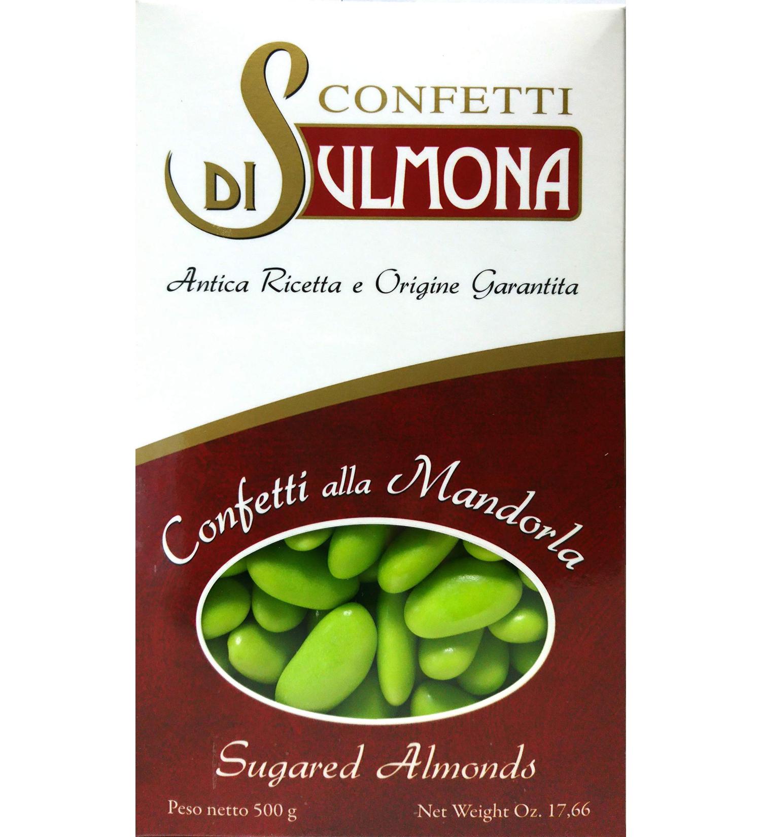 Sulmona Dragees - Classic with Almonds, Green - 1000g