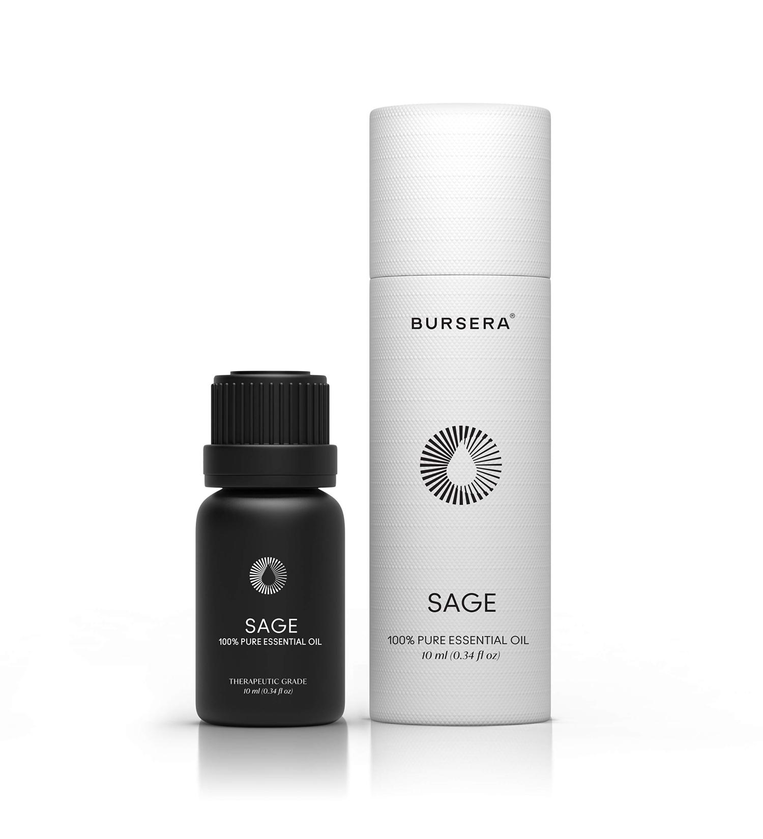 Buy Bursera Organic Sage Essential Oil - 100% Pure USDA Organic 10ml - Eco-Friendly with Tree Planted for Every Order - Perfect for Aromatherapy & Skin - Buy Online on GoSupps.com