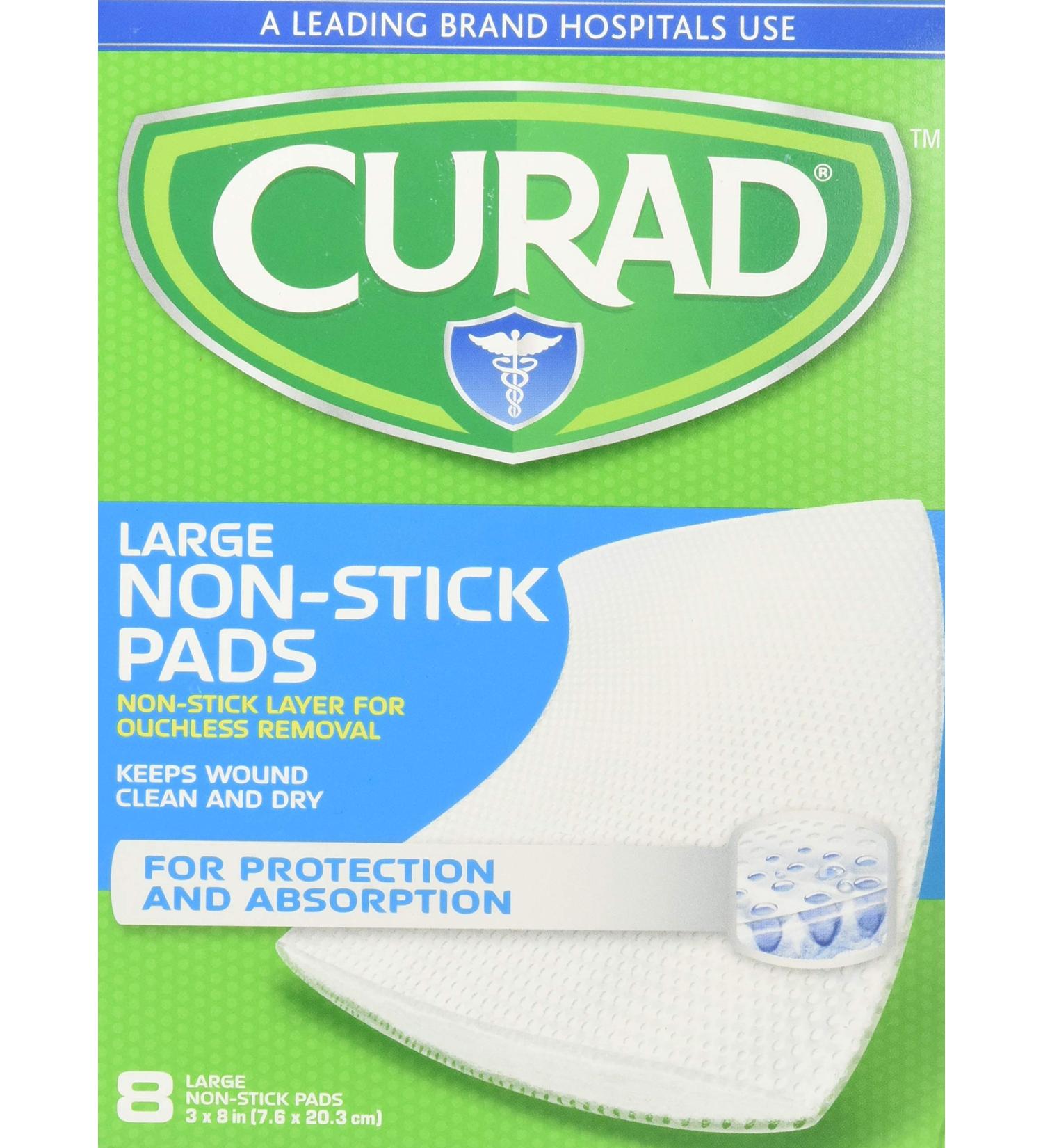 Non Stick Pad 8in X 3in - 8 Ct (4 Boxes) - Top Quality and Durable - Buy Online on GoSupps.com