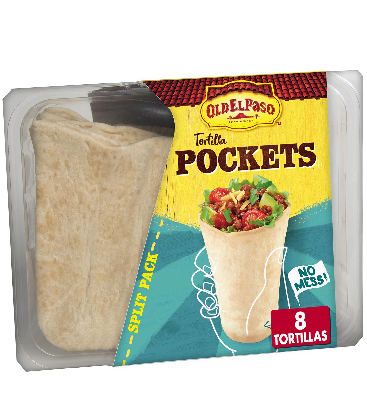 Old El Paso Tortilla Pockets 8-Pack - 8.4 oz | Convenient and Delicious Mexican Style Pockets - Buy Online on GoSupps.com