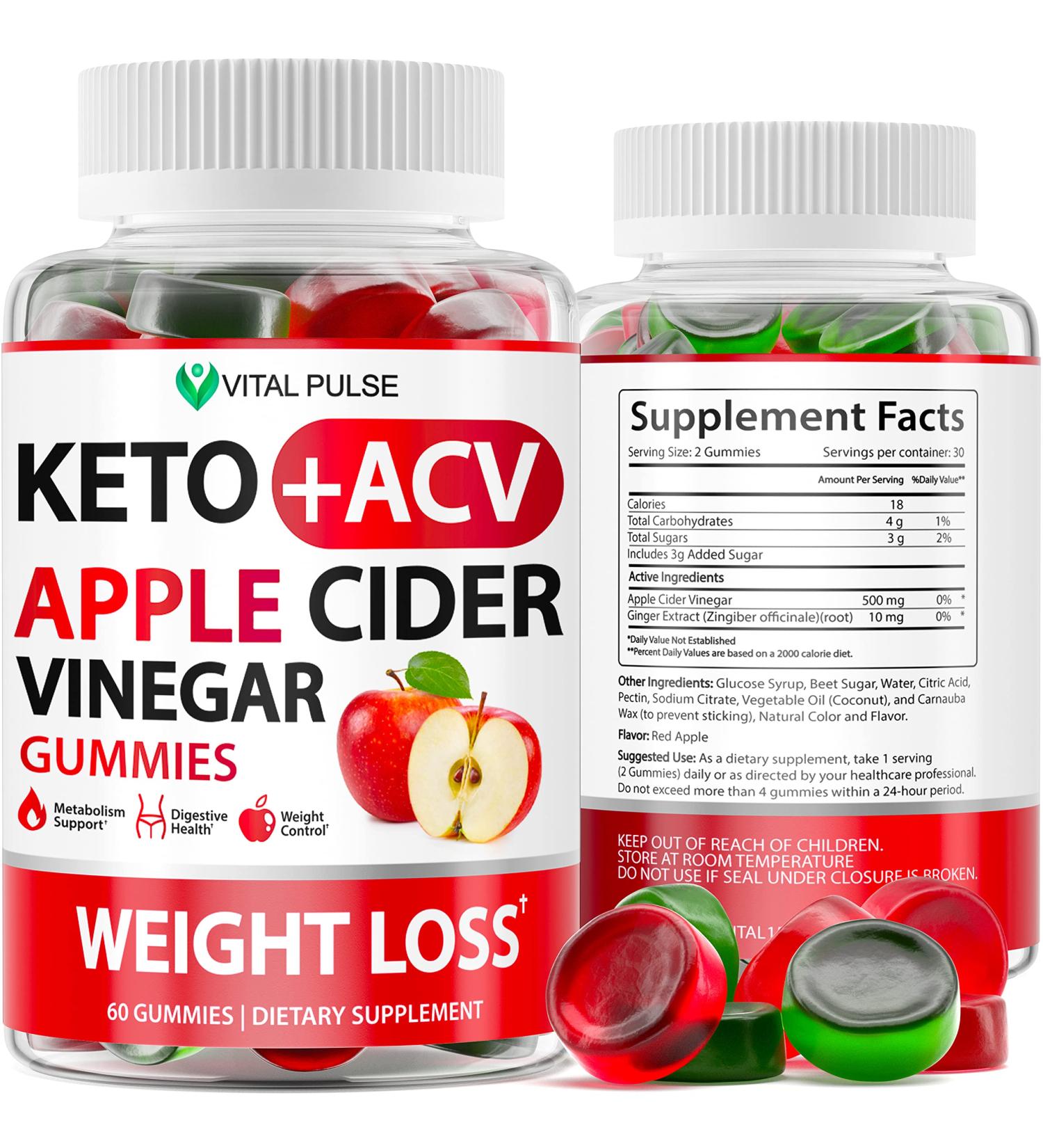 Keto Apple Cider Vinegar Gummies for Weight Management and Digestion - Slim ACV Keto Gummies for Detox and Cleansing - Buy Online on GoSupps.com