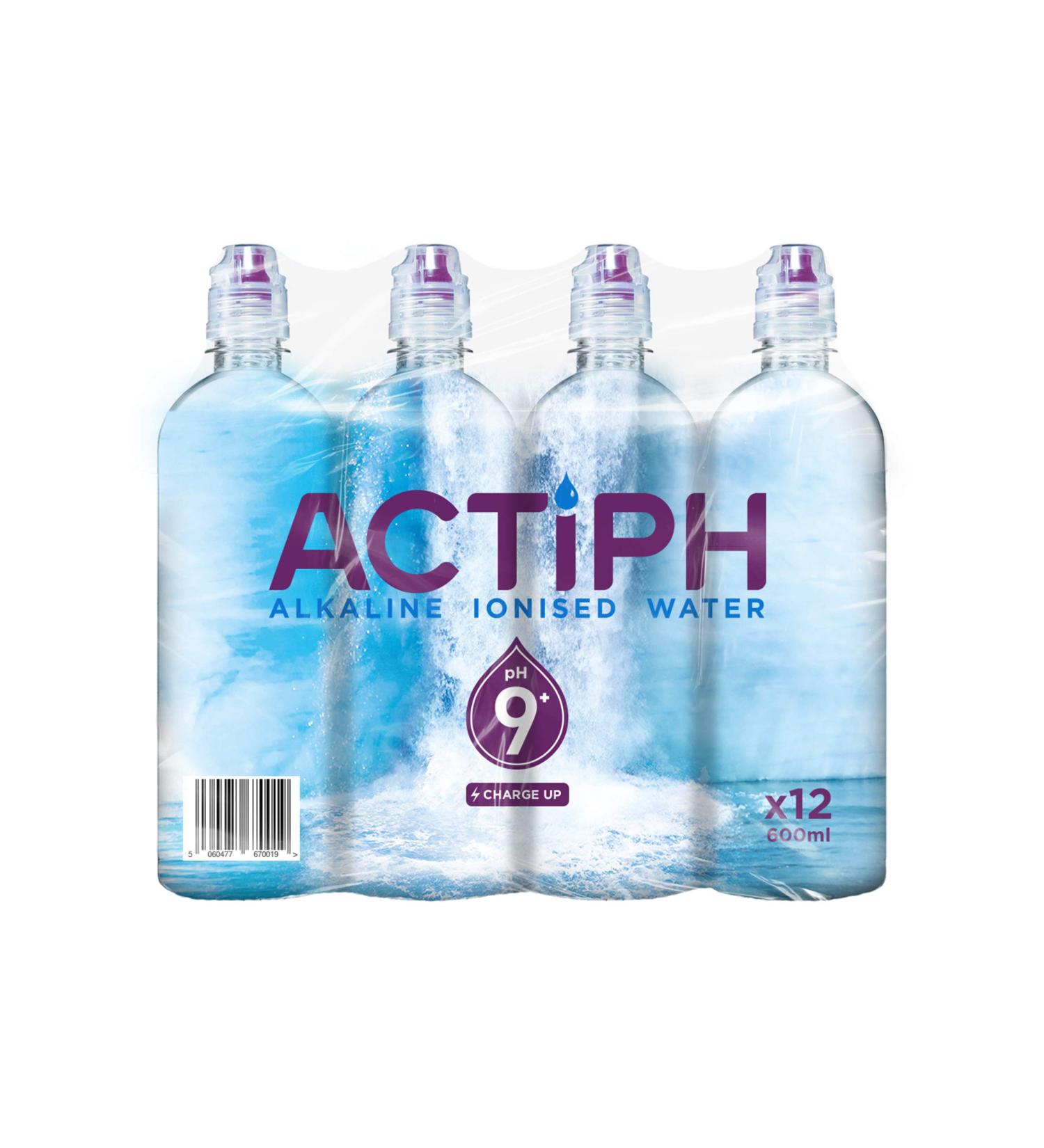 Buy Alkalic Ionized Spring Water pH 9+ (12 x 600ml) - Smooth Electrolyte-Cleaned Actip-Wasse - Buy Online on GoSupps.com