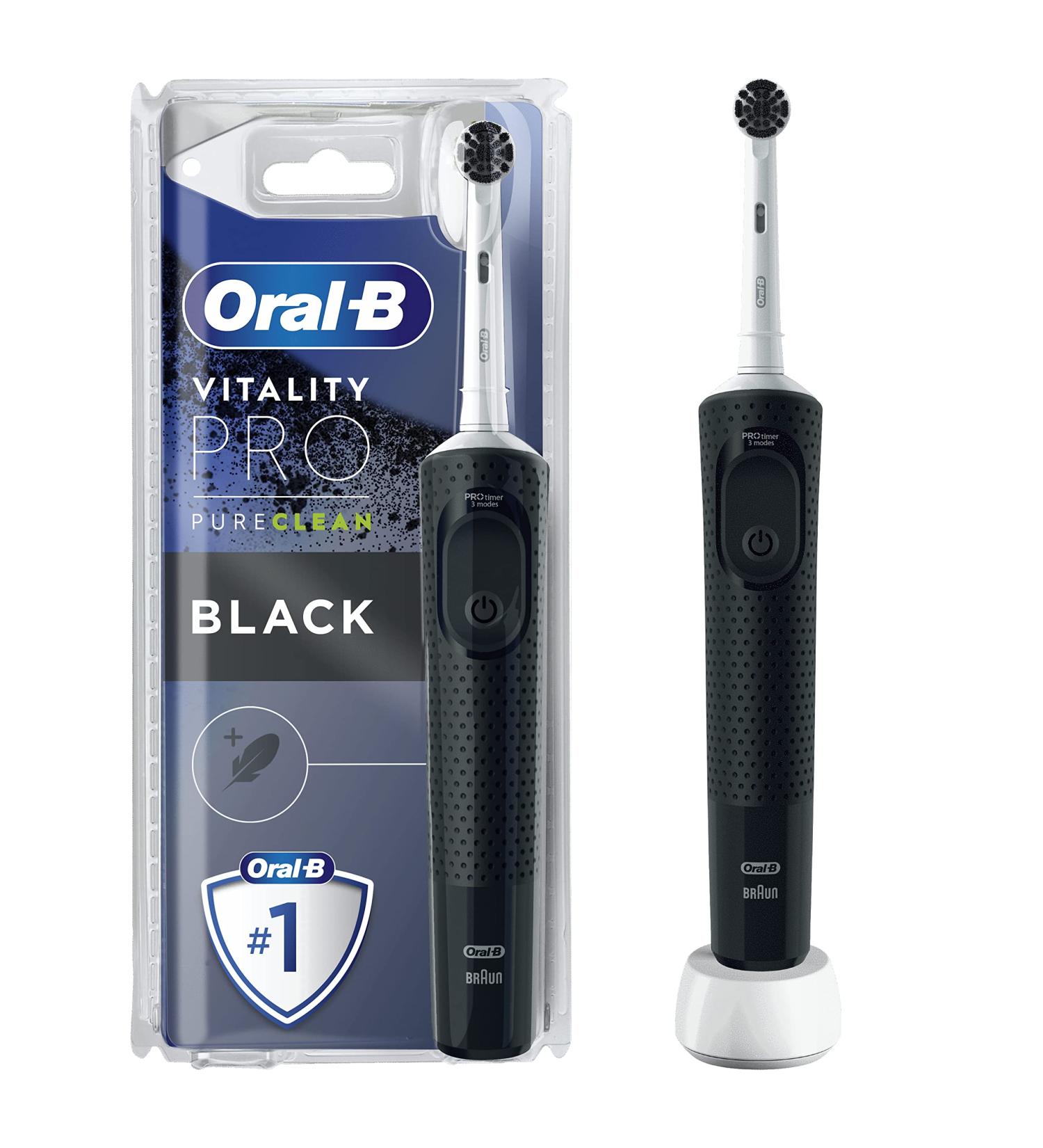 Oral-B Vitality Pro Electric Toothbrush - Pureclean Black (1 Pack) | International Shipping Available - Buy Online on GoSupps.com