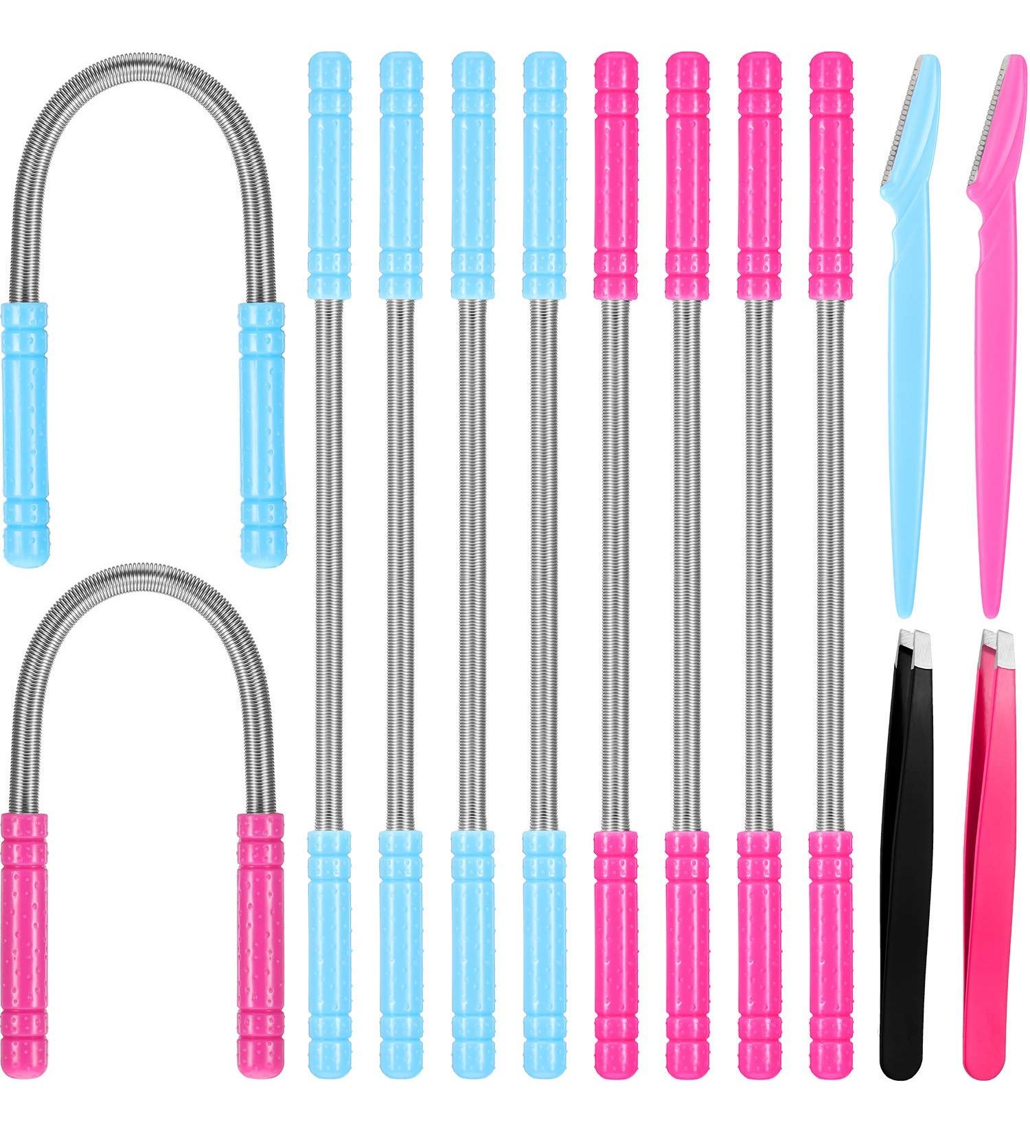 14-Piece Facial Hair Removal Set - Includes Epilator, Springs, Razors, and Tweezers for Women - Face Threading Tool - Buy Online on GoSupps.com