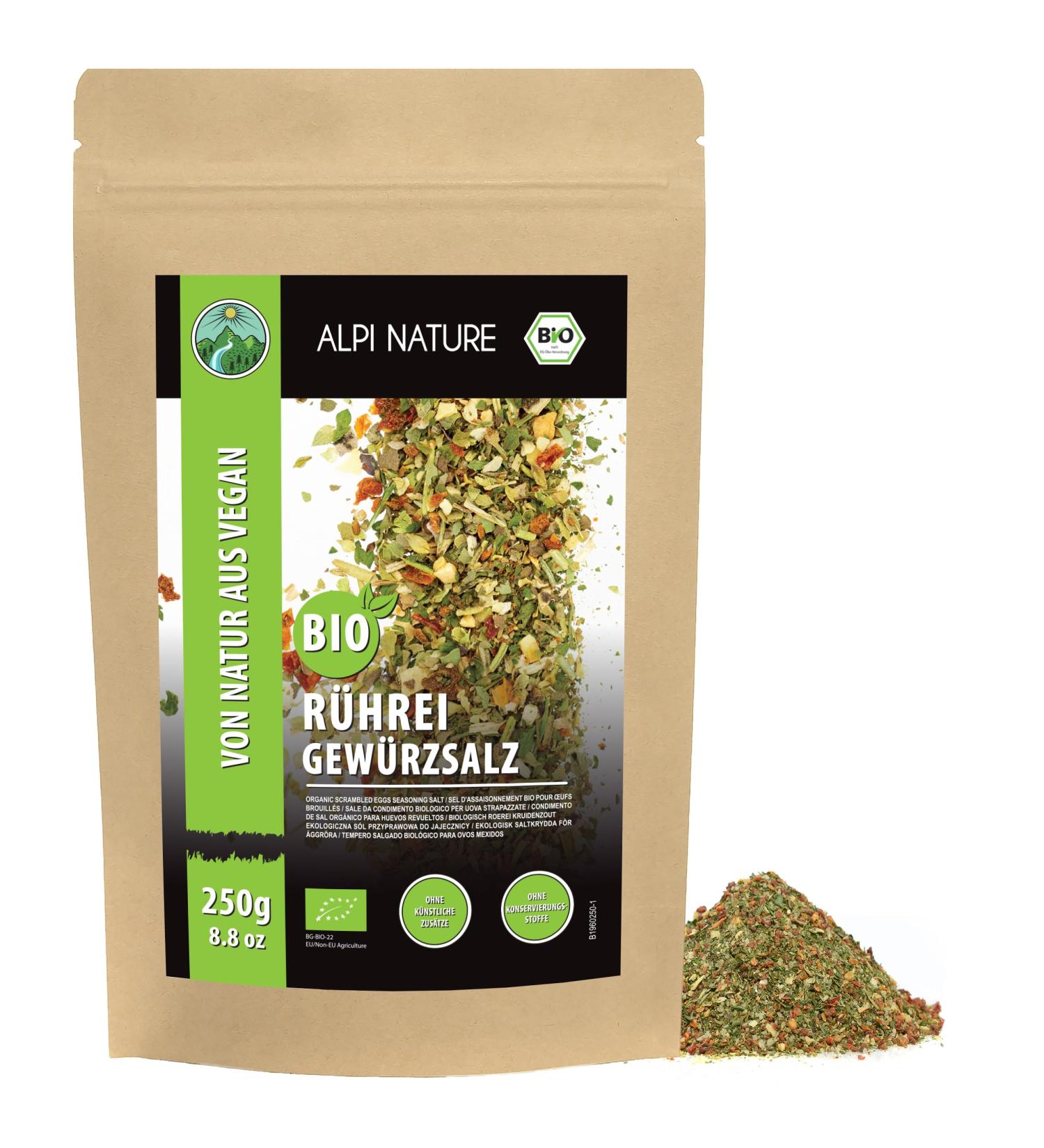 Alpi Nature Assaisonnement BIO pour ufs Brouill s 250g Sel d'Assaisonnement pour ufs et Omelettes - Buy Online on GoSupps.com