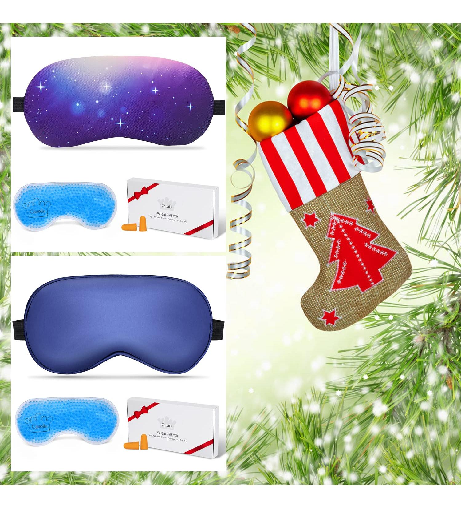 Cavoilu Silk Eye Sleeping Mask with Gel Eye Cooling Mask - for Dark Circles, Puffiness, Dry Eyes - Home, Office, Travel - Women's Gift - Buy Online on GoSupps.com