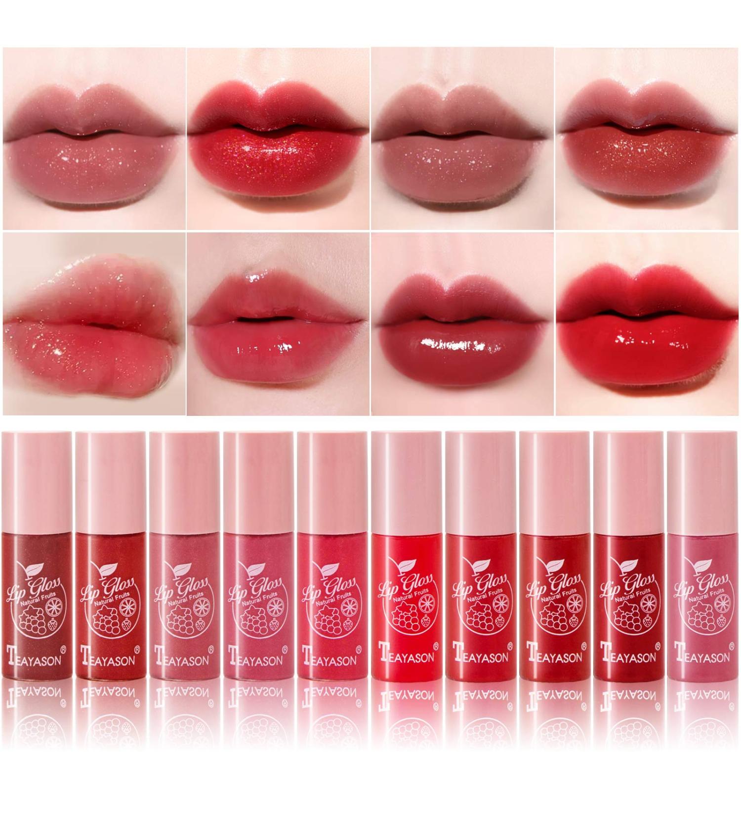 DAGEDA 10-Color Pearlescent Lipstick Set - Waterproof Long-Lasting Lip Enhancement and Care Kit - Cute Lip Glaze Makeup Set - Buy Online on GoSupps.com