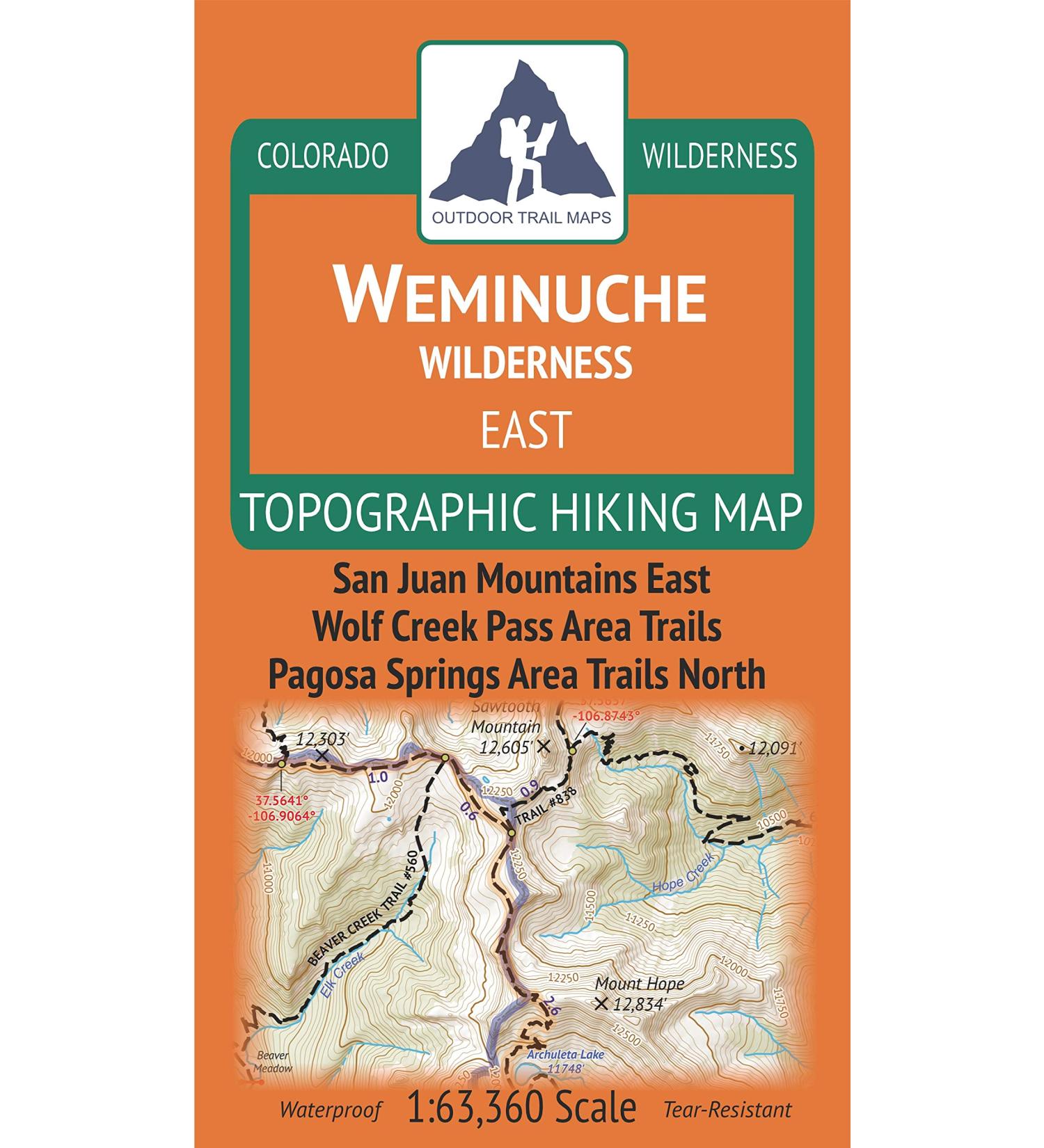 Weminuche Wilderness East Topographic Hiking Map - Colorado Trail Maps (2019) - Buy Online on GoSupps.com