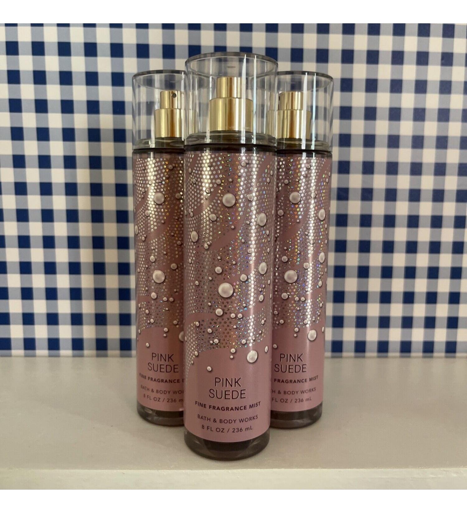 3 PINK SUEDE FINE FRAGRANCE MIST BATH BODY SPRAY 8 FL OZ