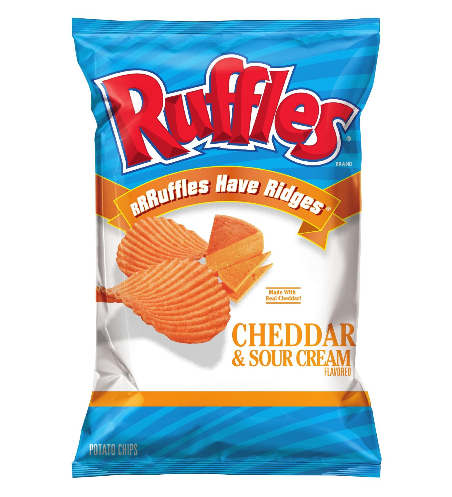 Ruffles Potato Chips Cheddar and Sour Cream 8.5 Ounce by Ruffles