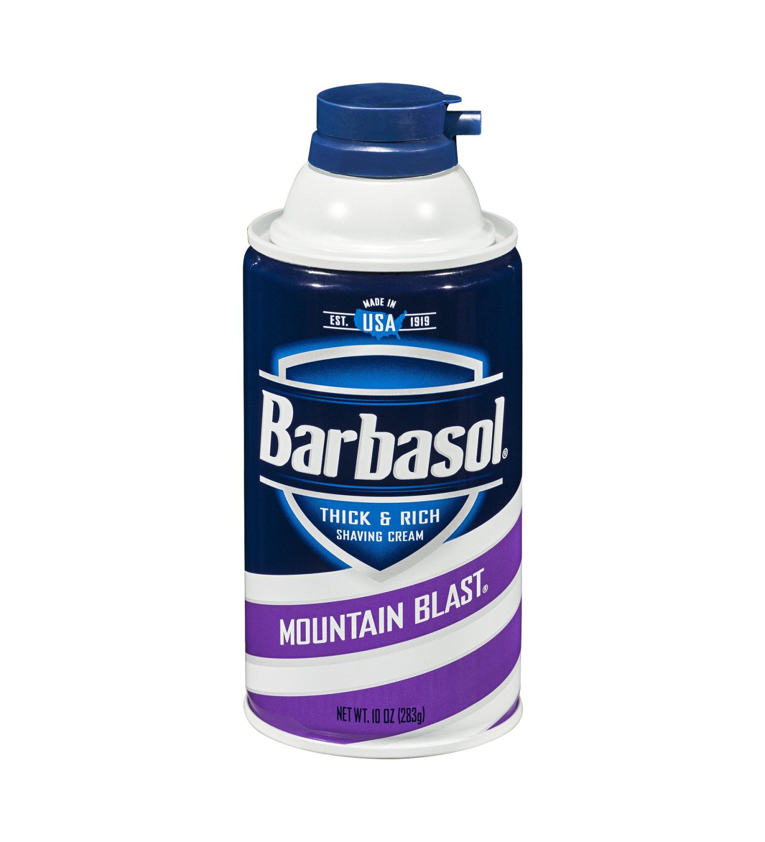 Barbasol Mountain Blast Thick & Rich Shaving Cream for Men 10 Ounce