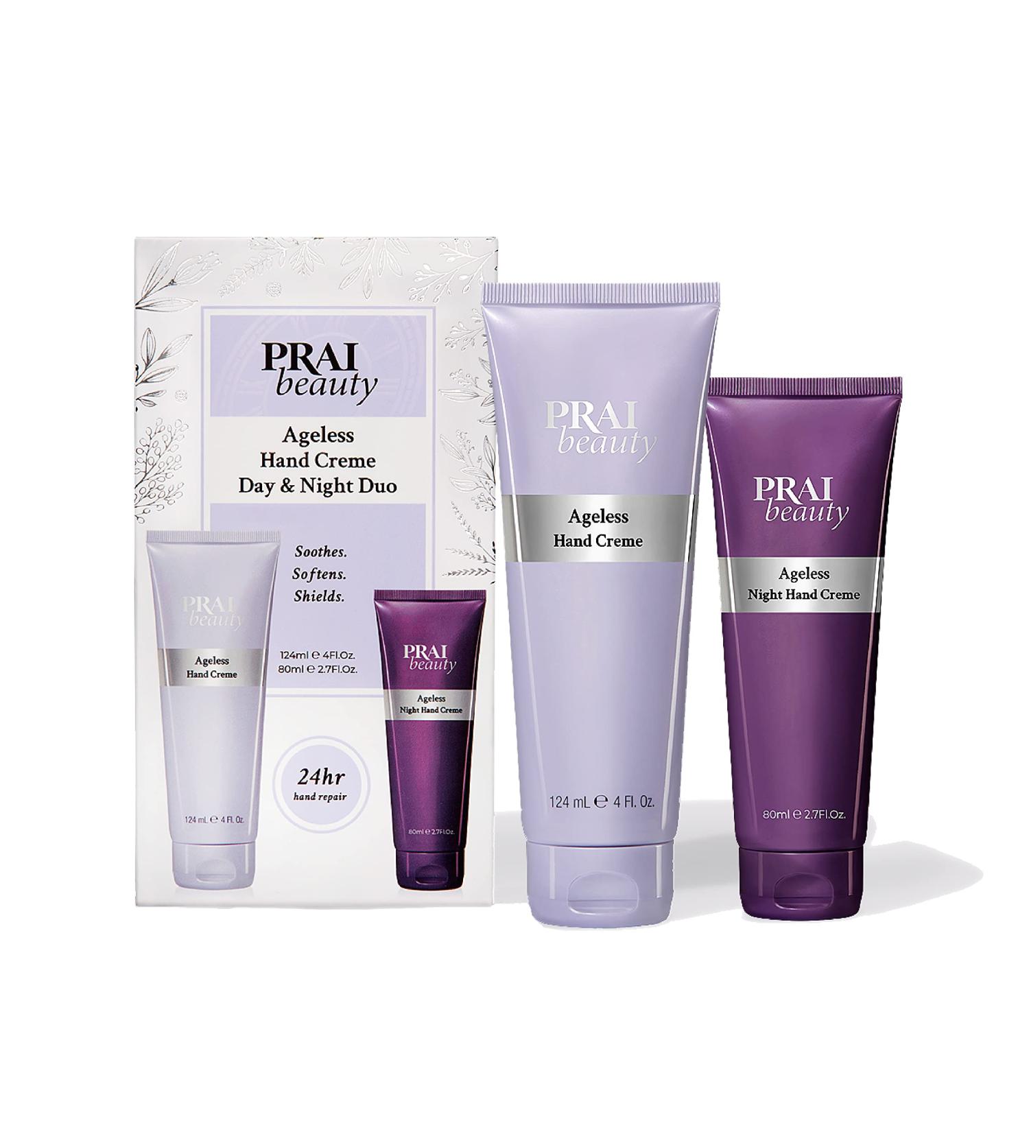 Prai Beauty Ageless Hand Creme Duo - Intensive Moisture for Dry Hands | 124 ml + 80 ml - Best Moisturizing Skin Care - Buy Online on GoSupps.com