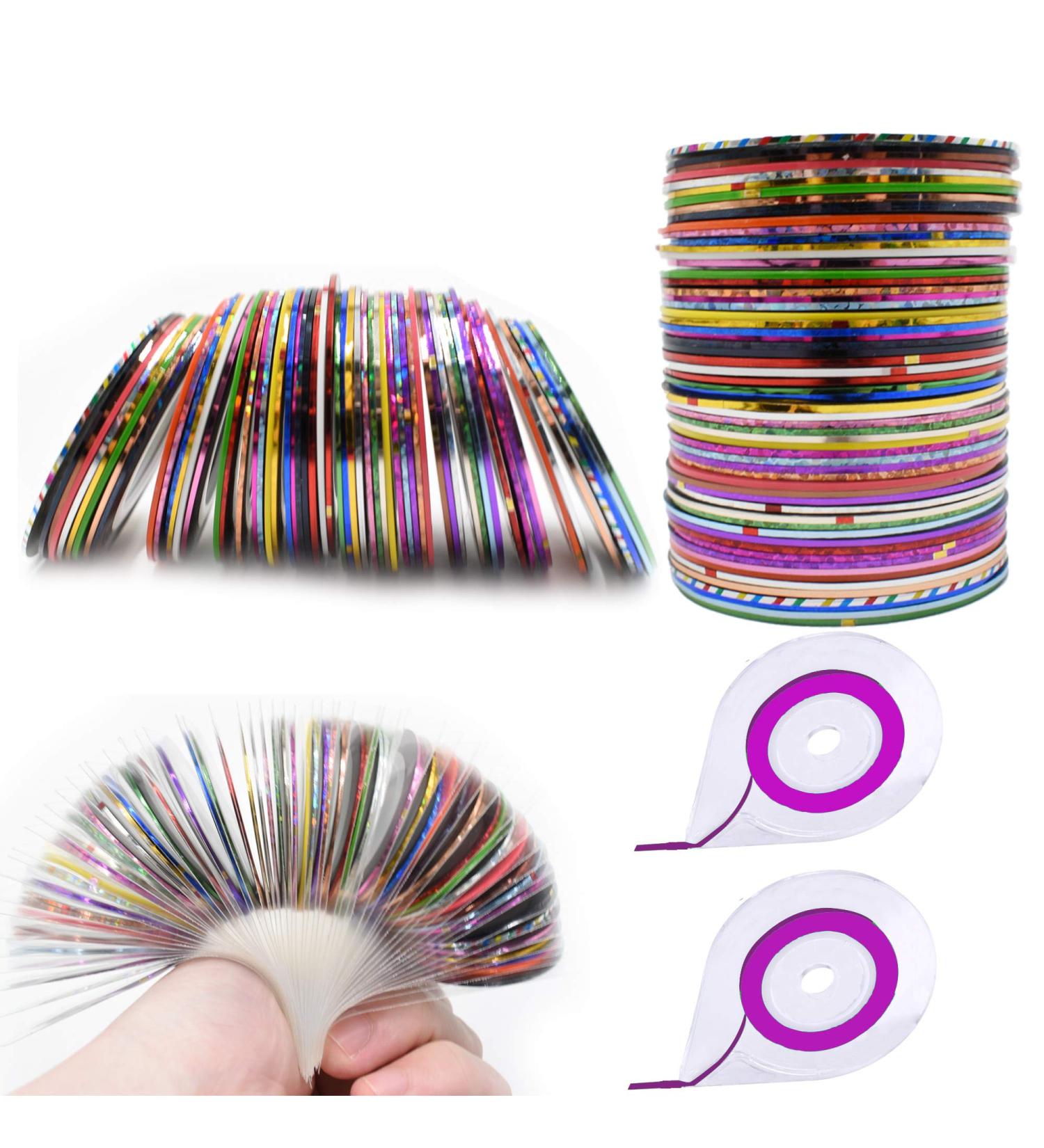 Luxtrip 60 Colors Nail Striping Tape Line & Dispenser Set - Buy Online on GoSupps.com