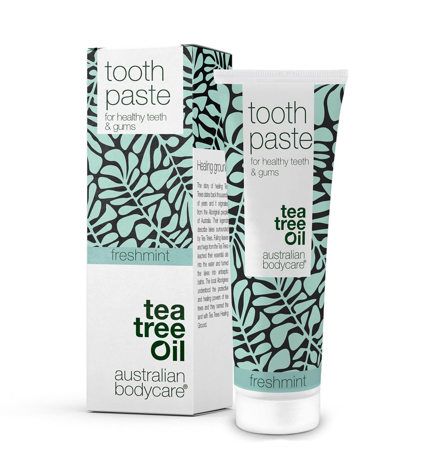 Toothpaste with Tea Tree Oil & Fresh Mint | 75ml for Healthy Gums & Breath | Paradentosis Care - Buy Online on GoSupps.com