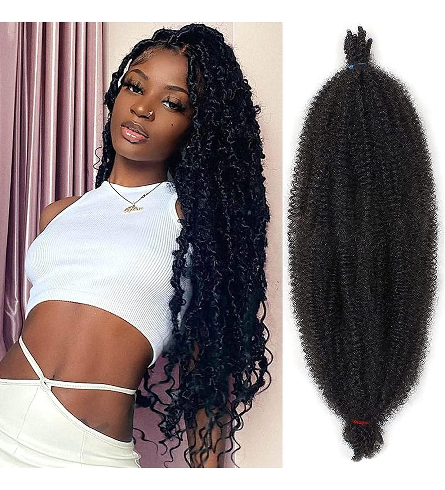 Xtrend 30 Inch Pre-Separated Springy Afro Twist Hair 8 Packs Spring Twist Hair For Distressed Soft Locs Natural Black Synthetic Hair Extension For Women 30 Inch (Pack of 8) 1B# - Buy Online on GoSupps.com