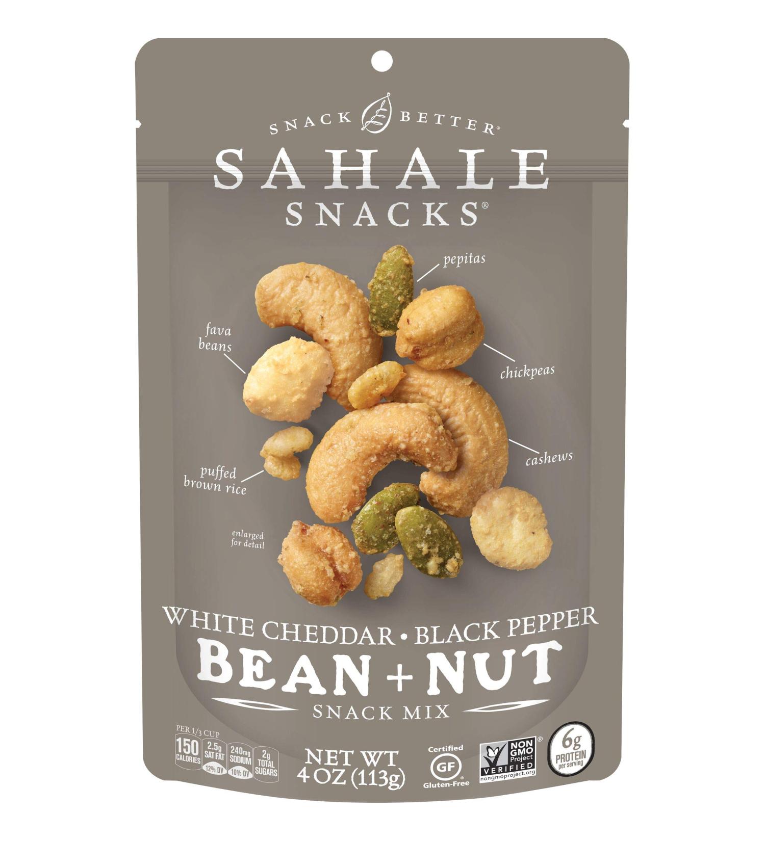 Sahale Snacks White Cheddar Black Pepper Snack Mix 4oz - Gourmet Bean & Nut Blend - Buy Online on GoSupps.com