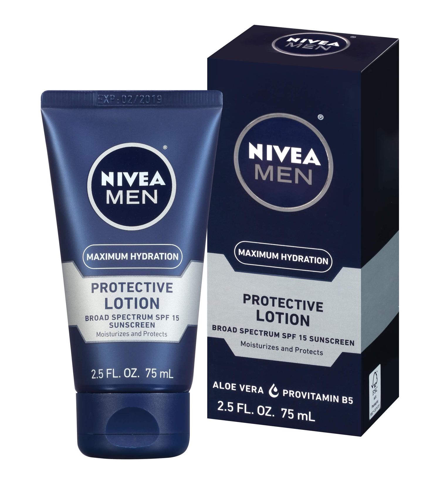 NIVEA FOR MEN Original Protective Lotion SPF 15 2.50 oz (Pack of 2)