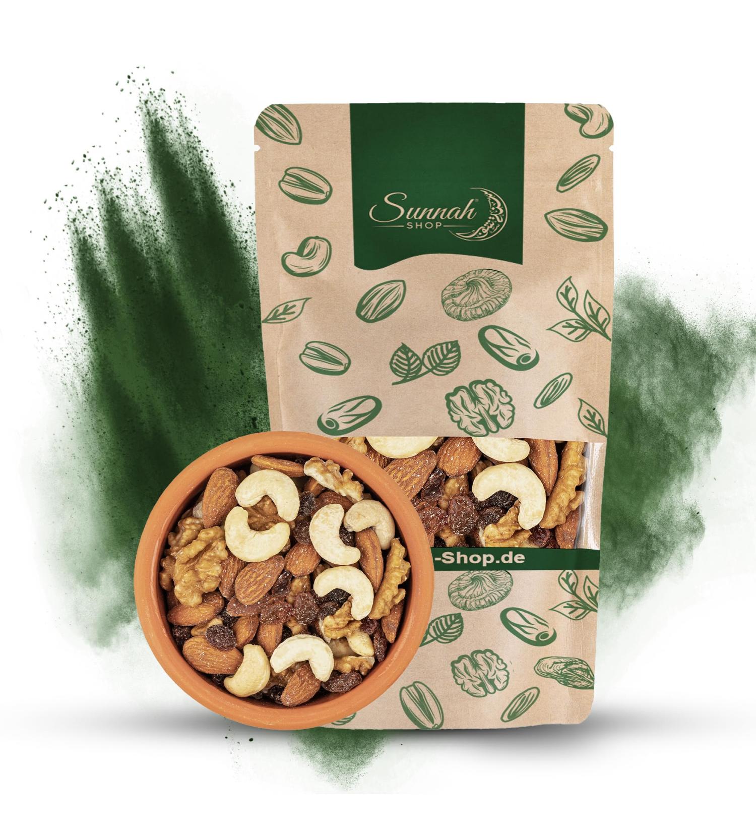  Sunnah Shop Sunnah Shop Unsalted Natural Unroasted Nut Mix | Fruity Variety of Cashews Almonds Walnut Kernels & Raisins | Vegan Protein | Student Nuts | (5 kg) - Buy Online on GoSupps.com