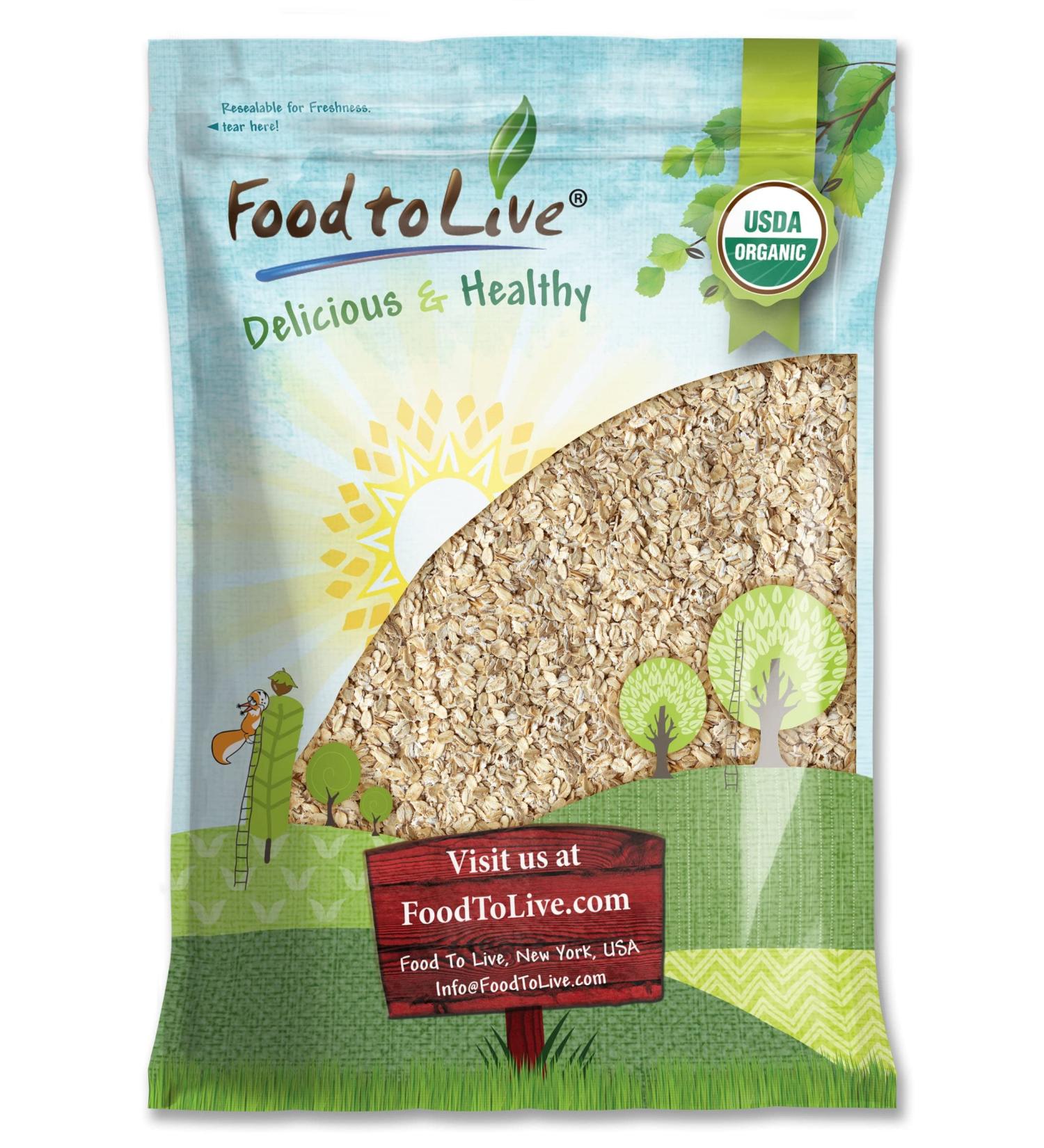 Organic Rolled Oats  10 Pounds - Old-Fashioned  100% Whole Grain  Non-GMO  Kosher  Bulk  Product of the USA 10 Pound (Pack of 1) - Buy Online on GoSupps.com