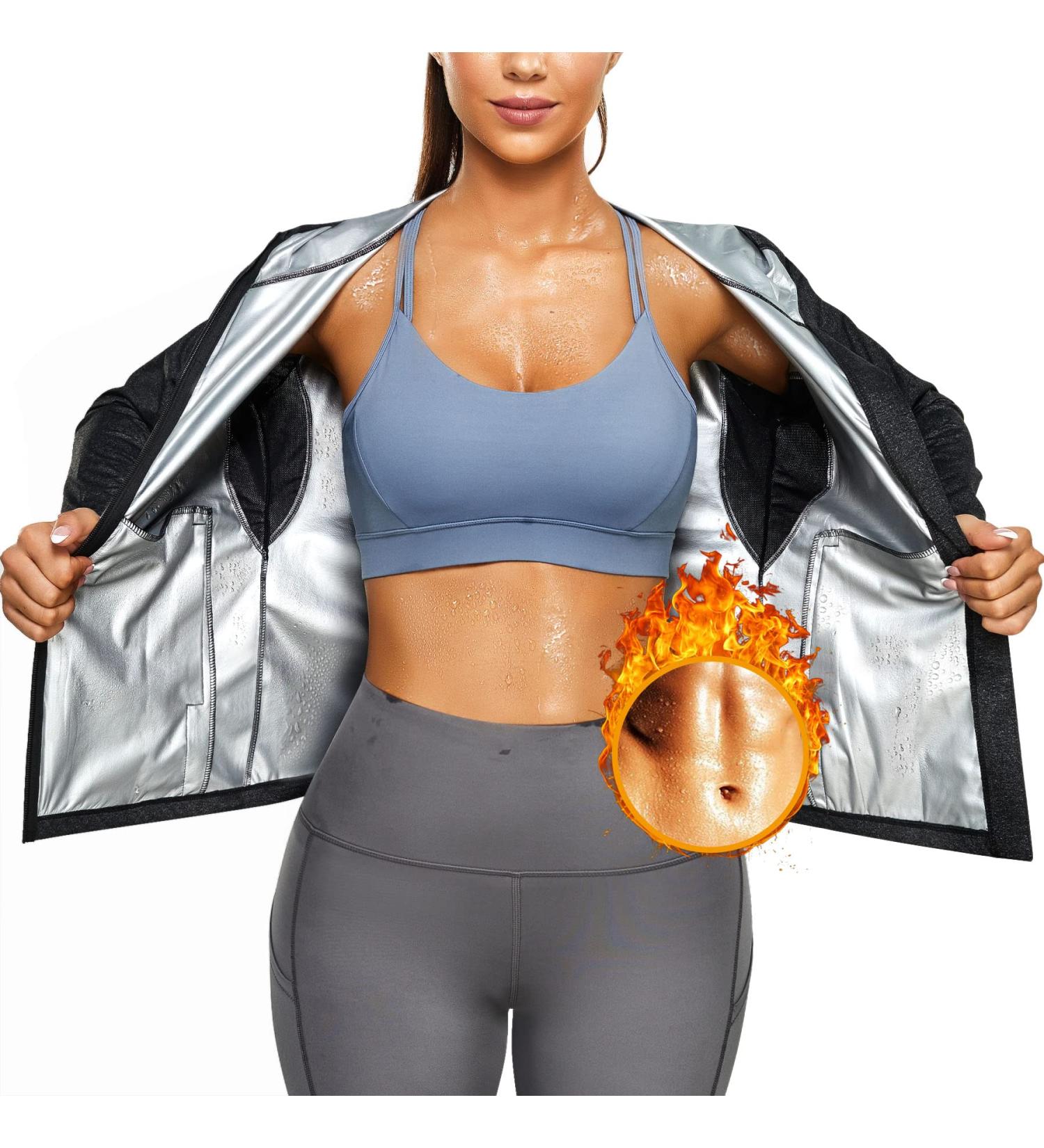AGILONG Women's Sauna Suit for Weight Loss - Grey XX-Large - Buy Online on GoSupps.com