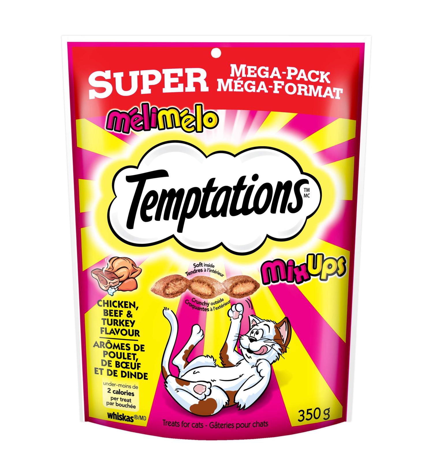 TEMPTATIONS Mix-Ups Cat Treats Beef Chicken Turkey 350g Pouch - Buy Online on GoSupps.com