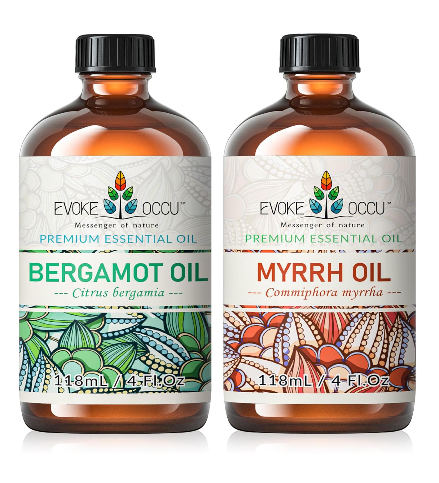 EVOKE OCCU Bergamot Essential Oil and Myrrh Essential Oil - 4 Fl Oz - Buy Online on GoSupps.com