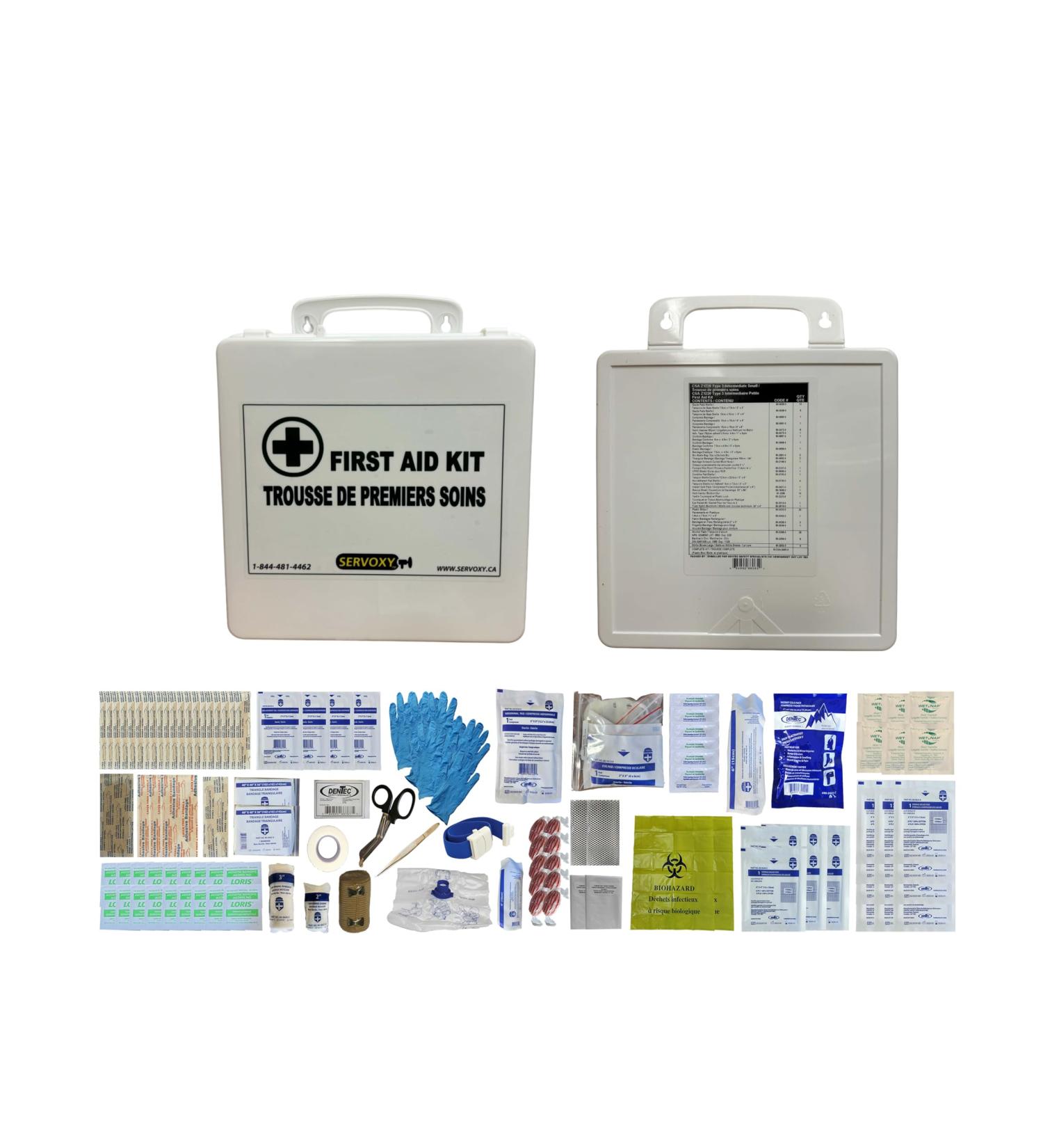 CSA Z1220 Type 3 Intermediate First Aid Kit | 24 Unit Plastic Box - Bulk Packed for 2-25 Workers - Buy Online on GoSupps.com