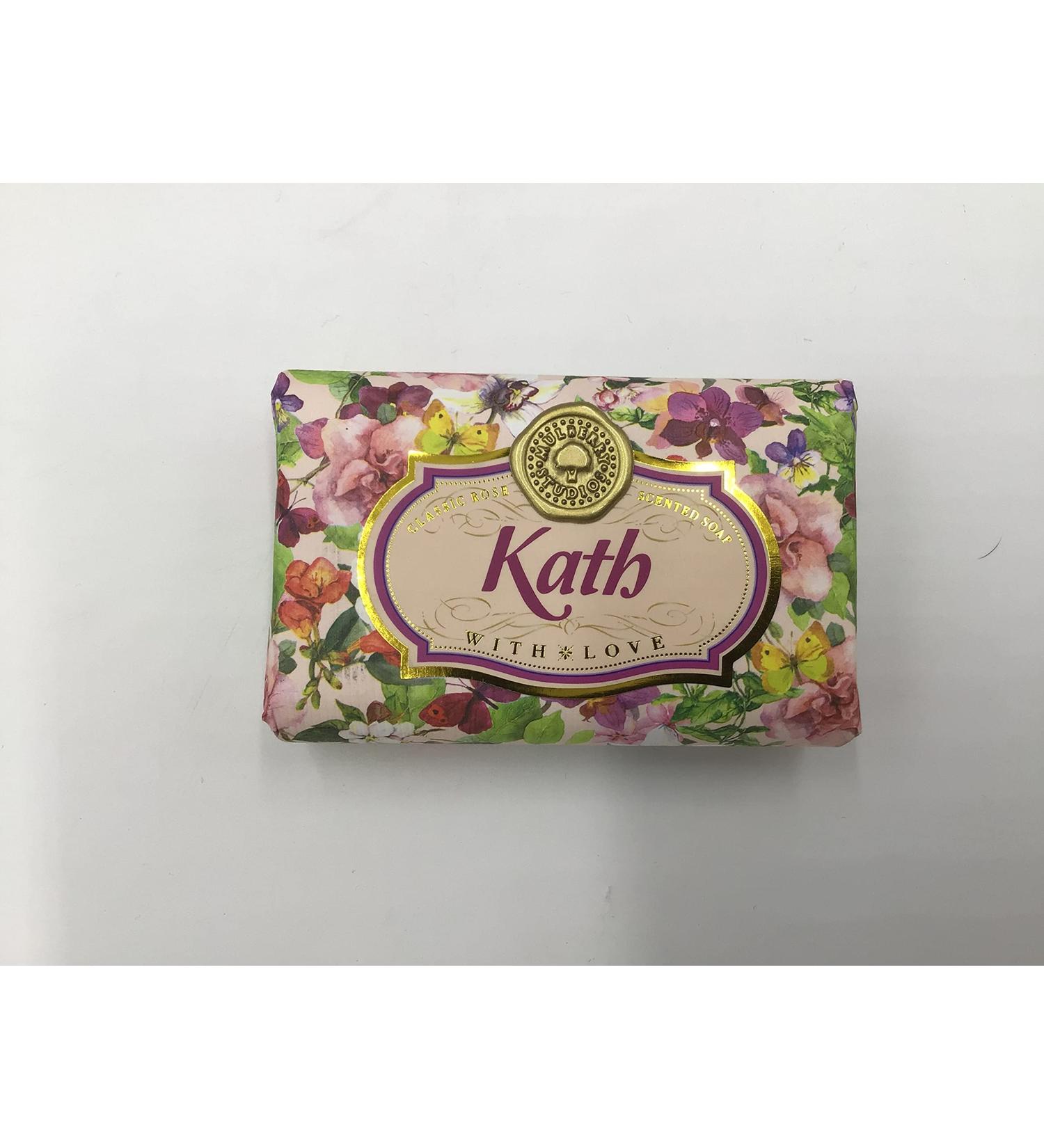 Kath - Gift Soap Bar For Her Birthday Rose Scent Mum Grandmother Cleanser Lather Present Girl