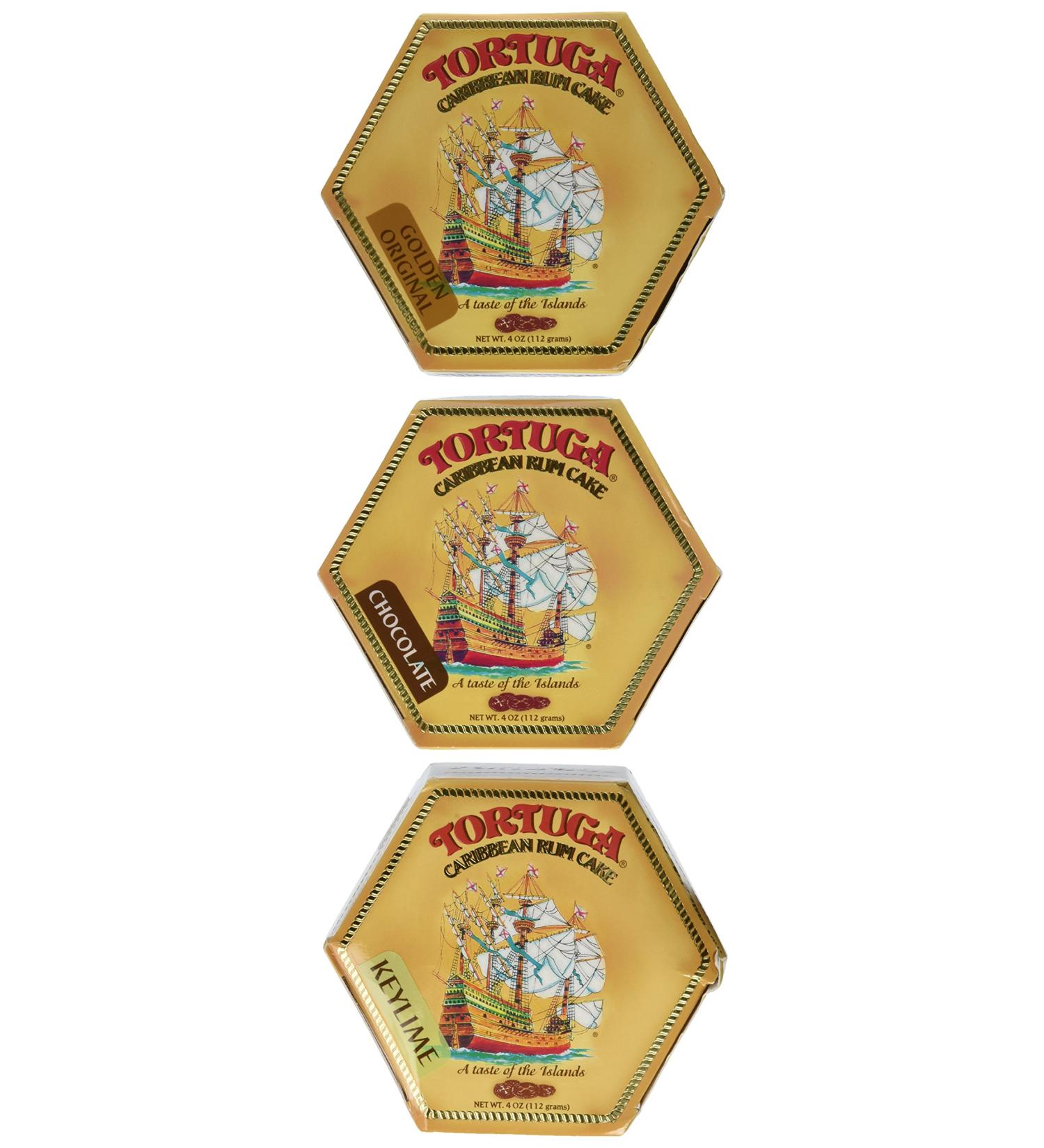 Tortuga Caribbean Rum Cake Assortment - 3 Flavors of Delicious Rum Cake - Buy Online on GoSupps.com