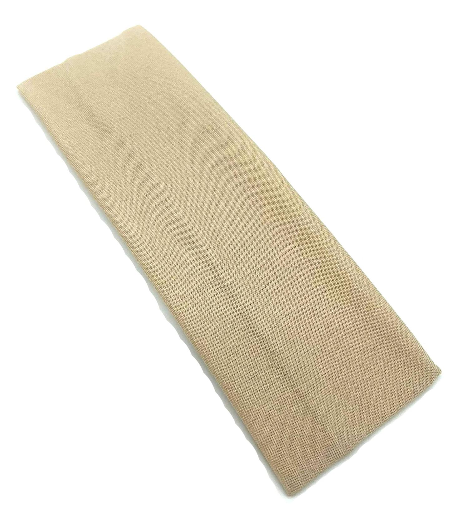 7cm Plain Stretchy Fabric Headband Kylie Band Headband Hairband Hair Bandeau (Beige)