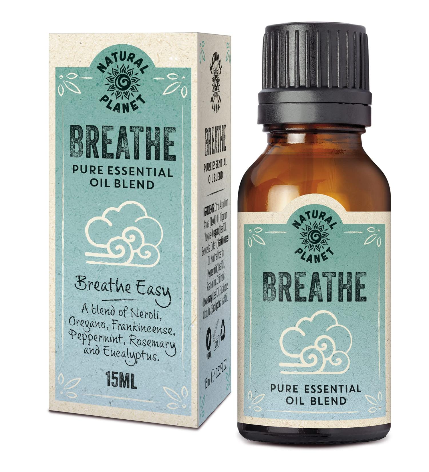 Natural Planet Breathe Essential Oil Blend 15ML with Neroli for Respiratory Health - Buy Online on GoSupps.com