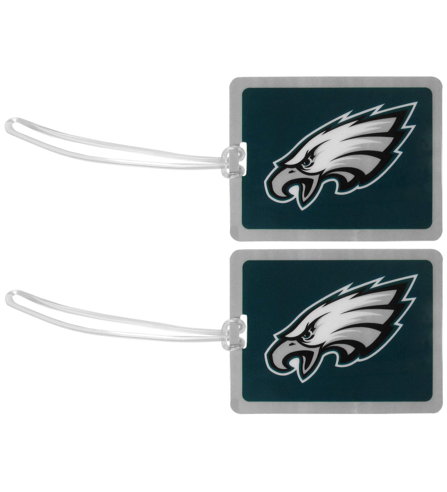 NFL Philadelphia Eagles Vinyl Luggage Tag 2pk - Blue | Official Team Merchandise - Buy Online on GoSupps.com