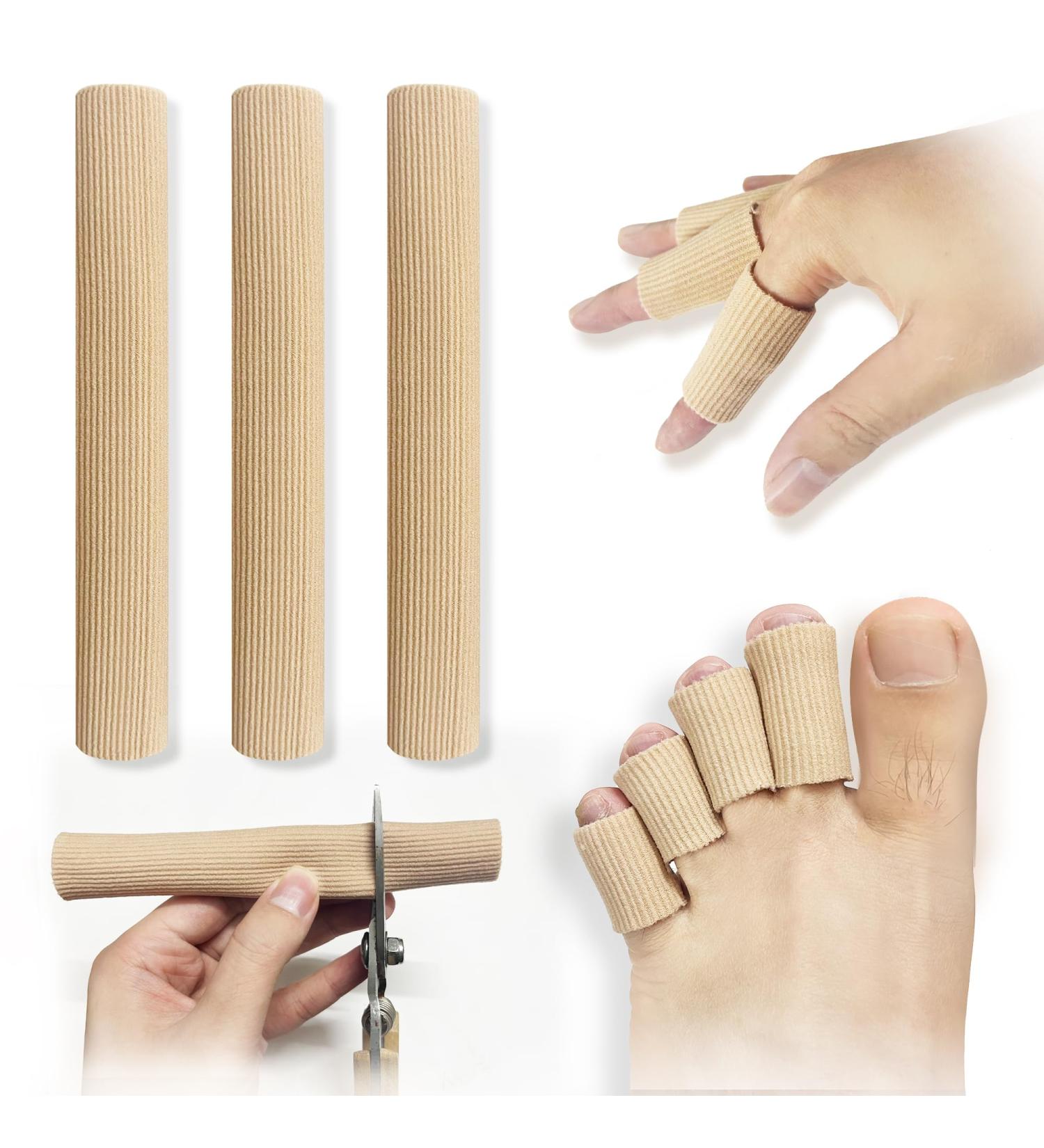 3 Pieces Cutable Silicone Toe Protection Cushions - Gel Hose Bandage for Corns Blisters & Calluses - Unisex Toe Cushion Tube (3M) - Buy Online on GoSupps.com
