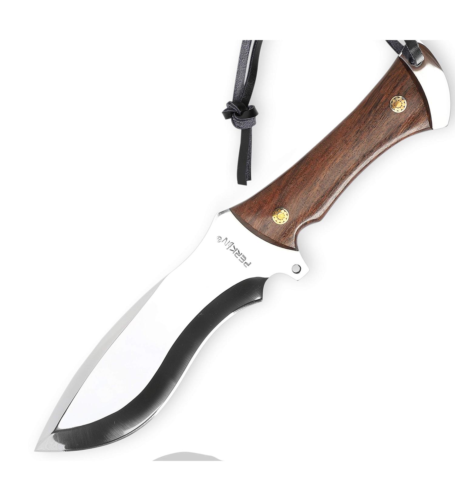 Perkin Knives Fixed Blade Hunting Knife with Leather Sheath - Durable Versatile Perfect for Outdoor Adventures | International Shipping Available - Buy Online on GoSupps.com