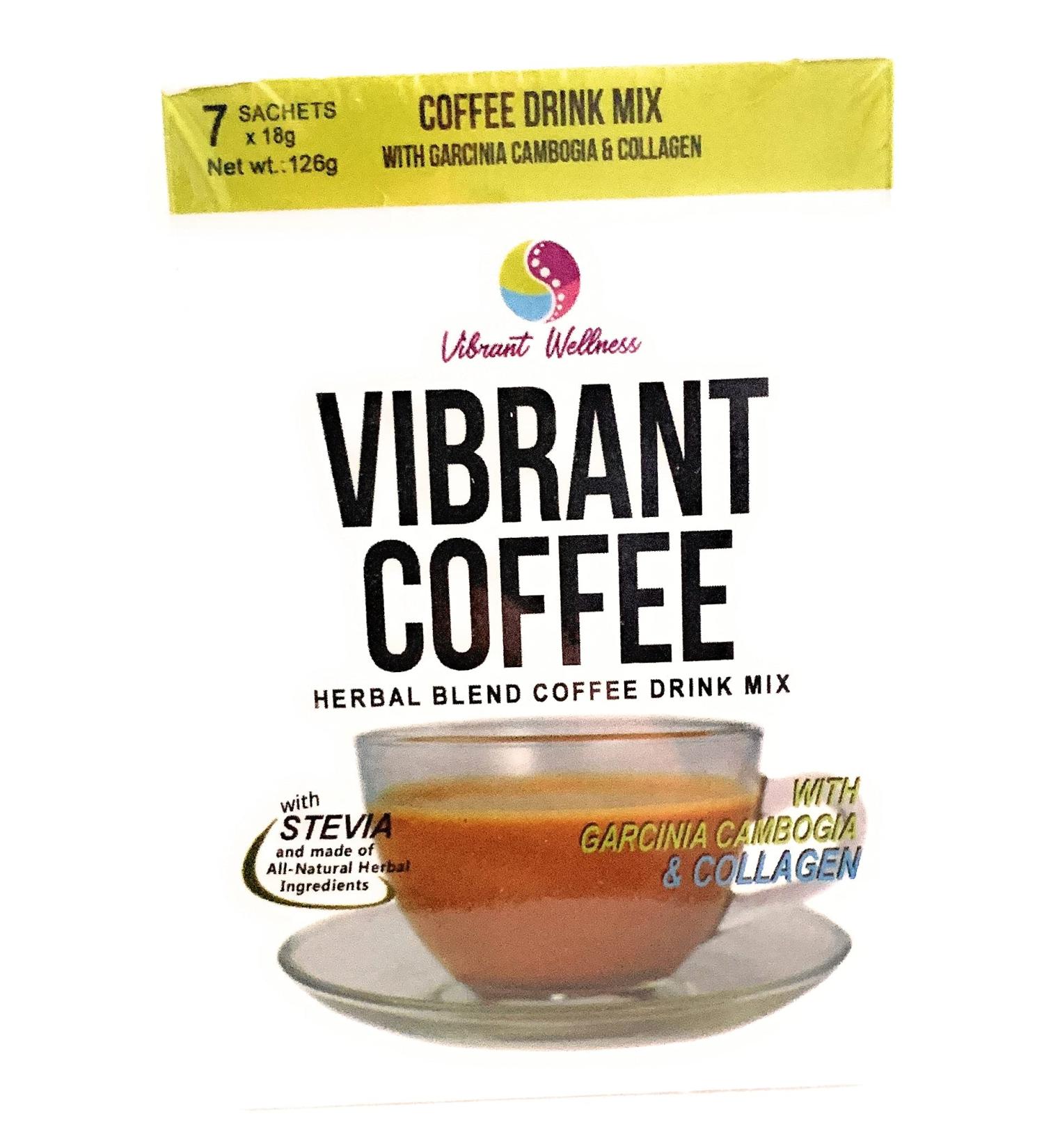 Coffee with Stevia, Garcinia Cambogia & Collagen for Weight Loss, 7 Sachets in 1 Box