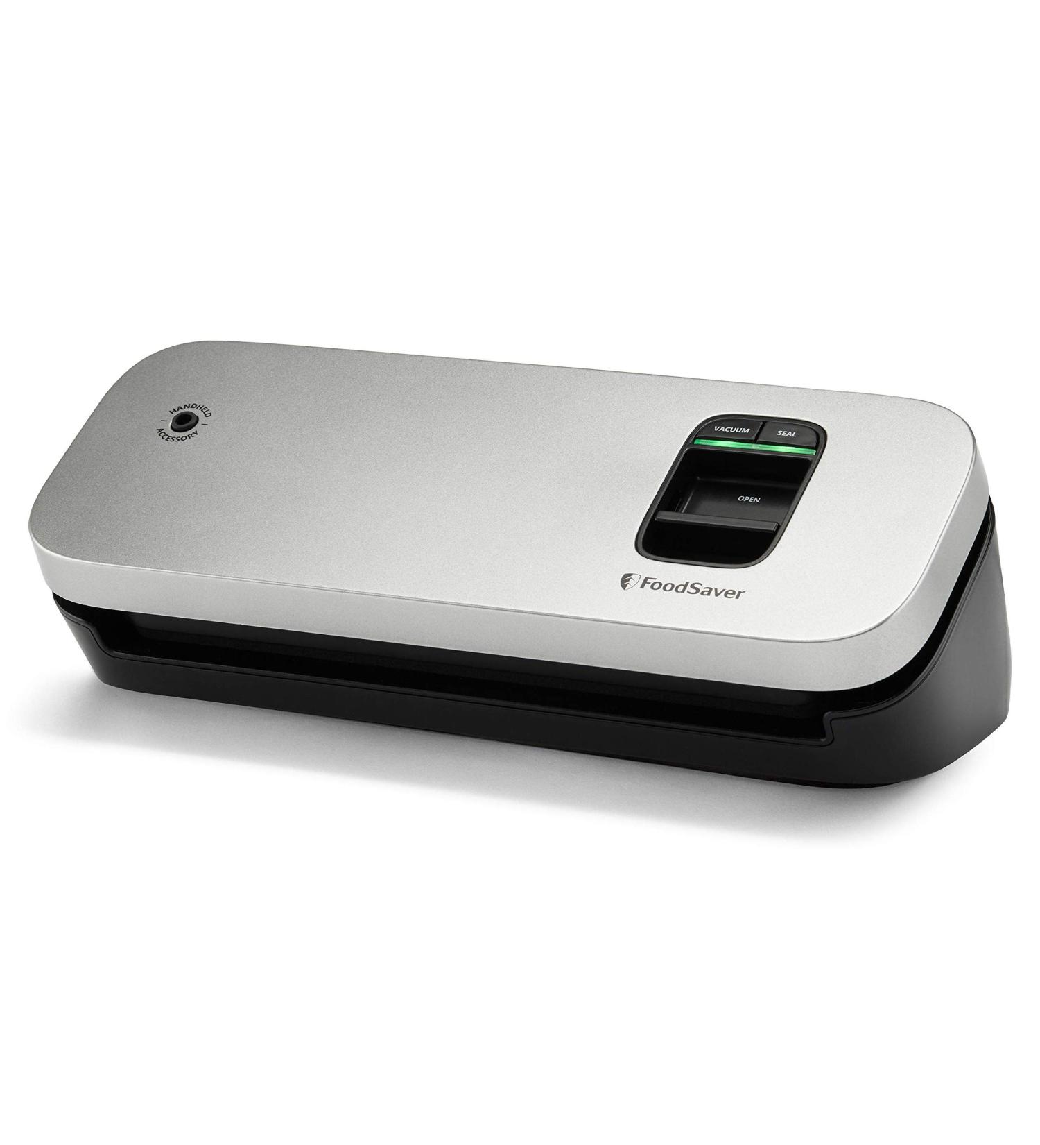 FoodSaver Space Saving Vacuum Sealer Machine with Bags and Roll - Airtight Food Storage and Sous Vide | Silver - Buy Online on GoSupps.com