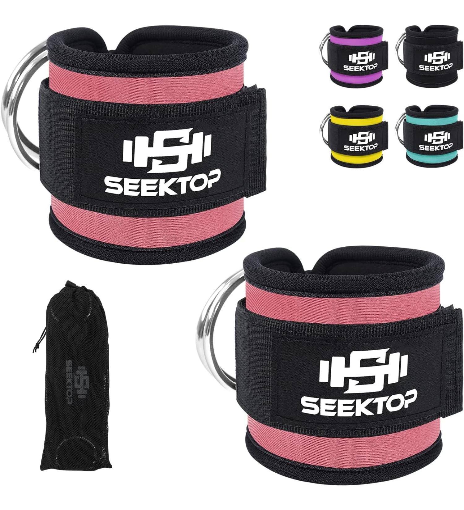 Seektop Cable Train Kickbacks Foot Loops - Padded Fitness Training Loops for Men & Women - Comfortable Pink Design - Buy Online on GoSupps.com