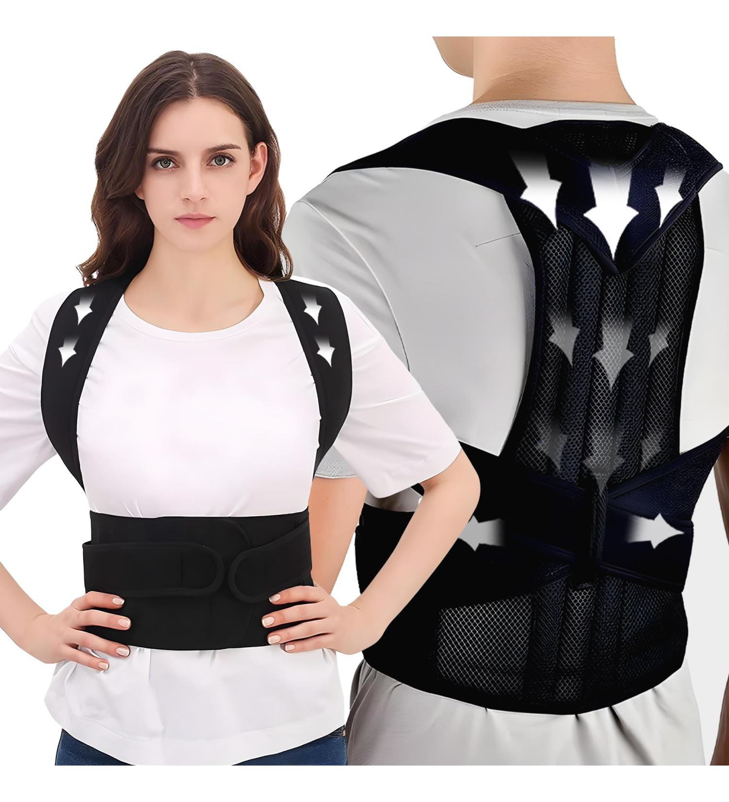 Back Brace Posture Corrector - Adjustable & Breathable Pain Relief for Men & Women | Improve Posture & Lumbar Support (Small - Buy Online on GoSupps.com