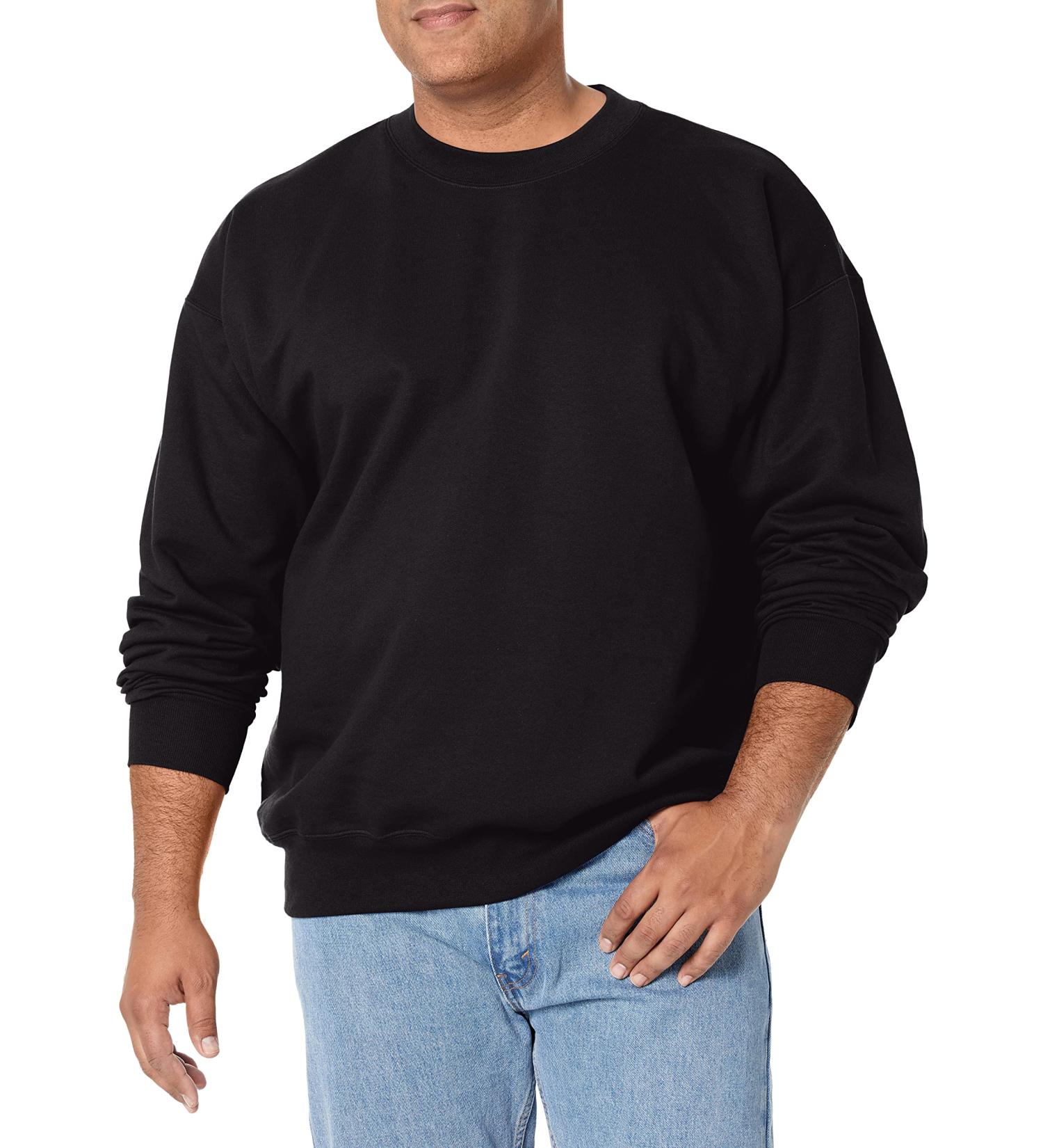Hanes Men's Ultimate Cotton Heavyweight Crewneck Sweatshirt - Large, Black - Buy Online on GoSupps.com